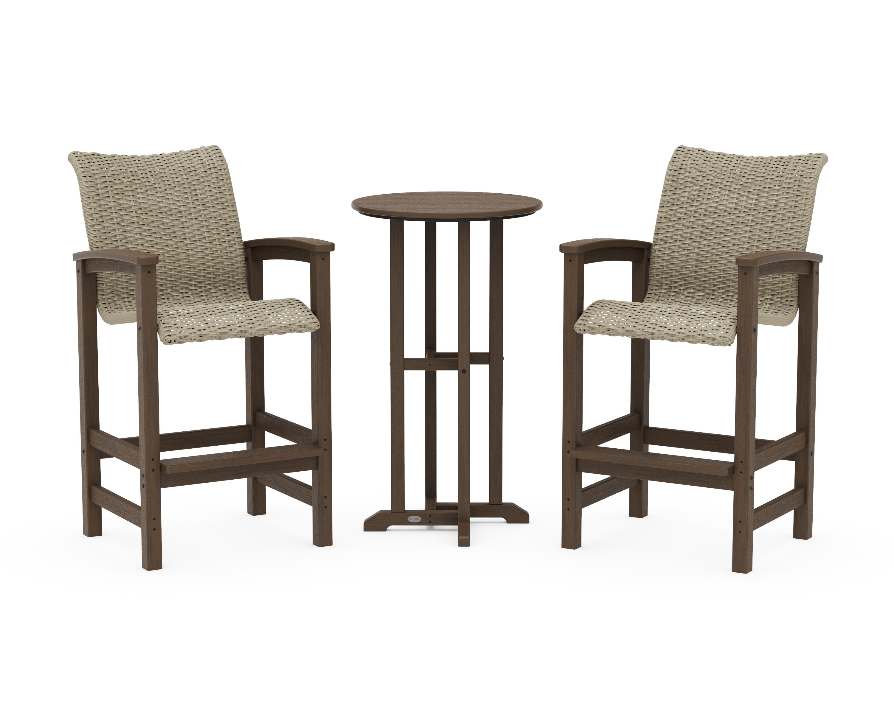 Coastal Woven 3-Piece Farmhouse Bar Set in Kona / Dune Grass