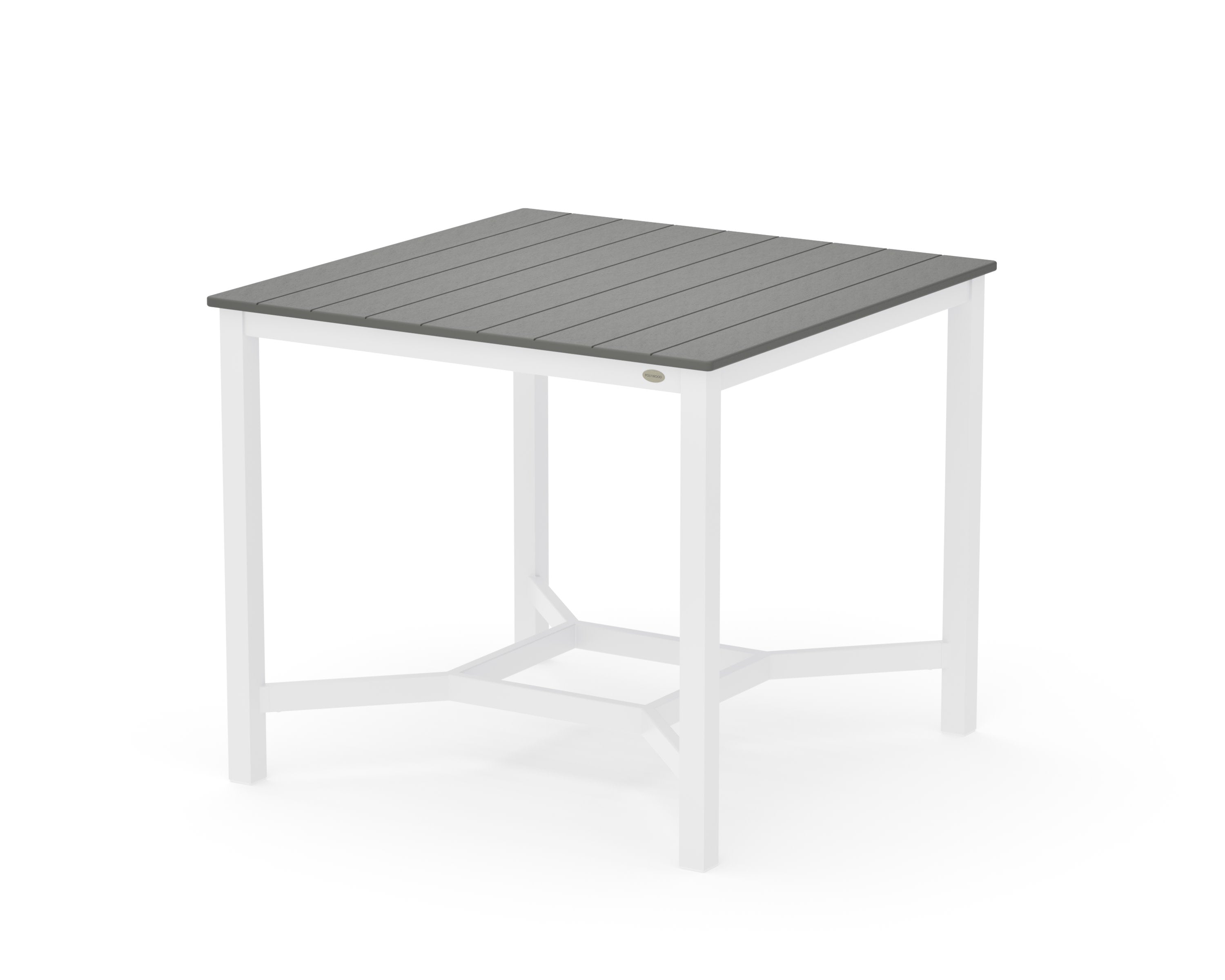 Main Street 42 x 42 Counter Table in White / Slate Grey