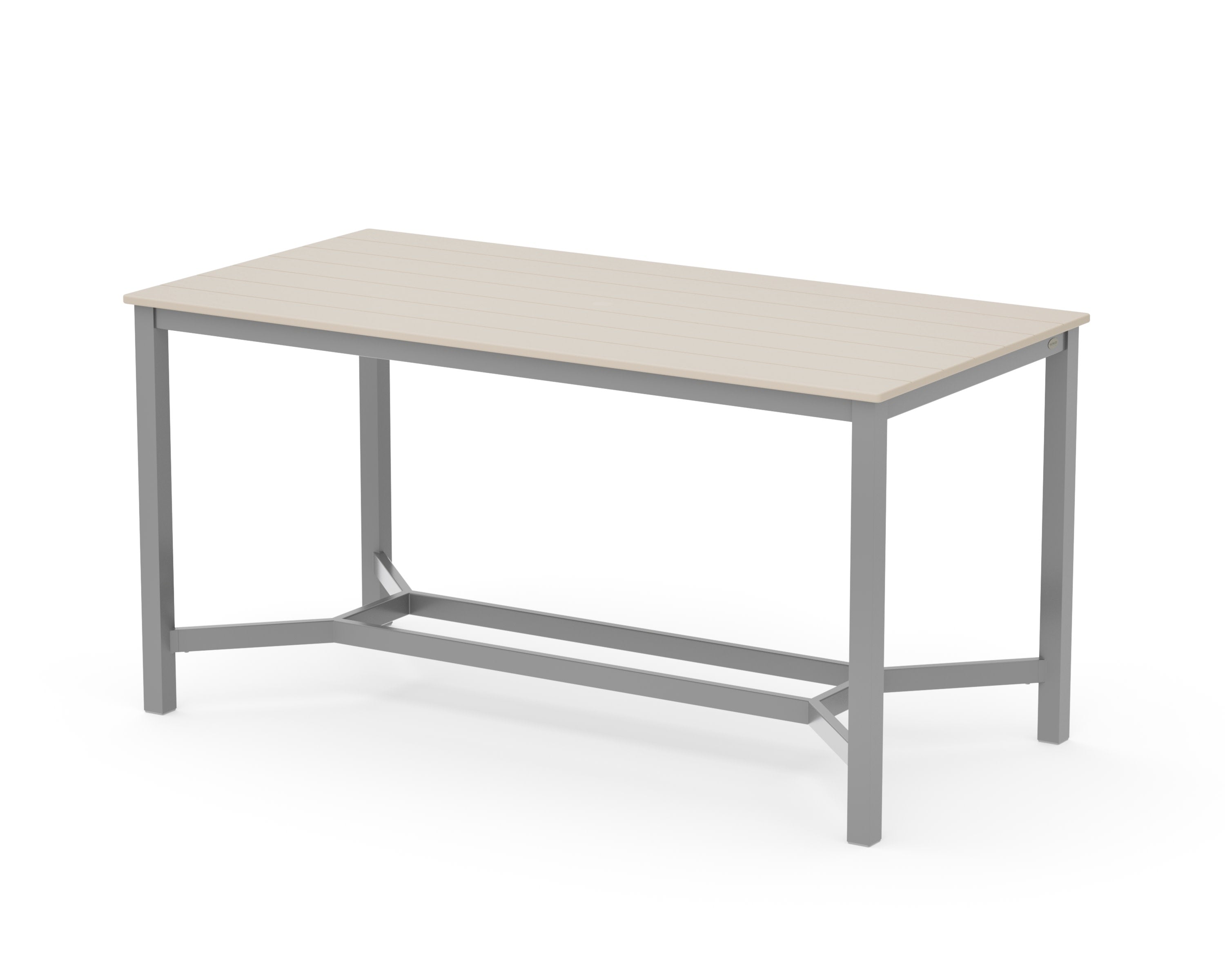 Main Street 36 x 72 Counter Table in Silver / Sand