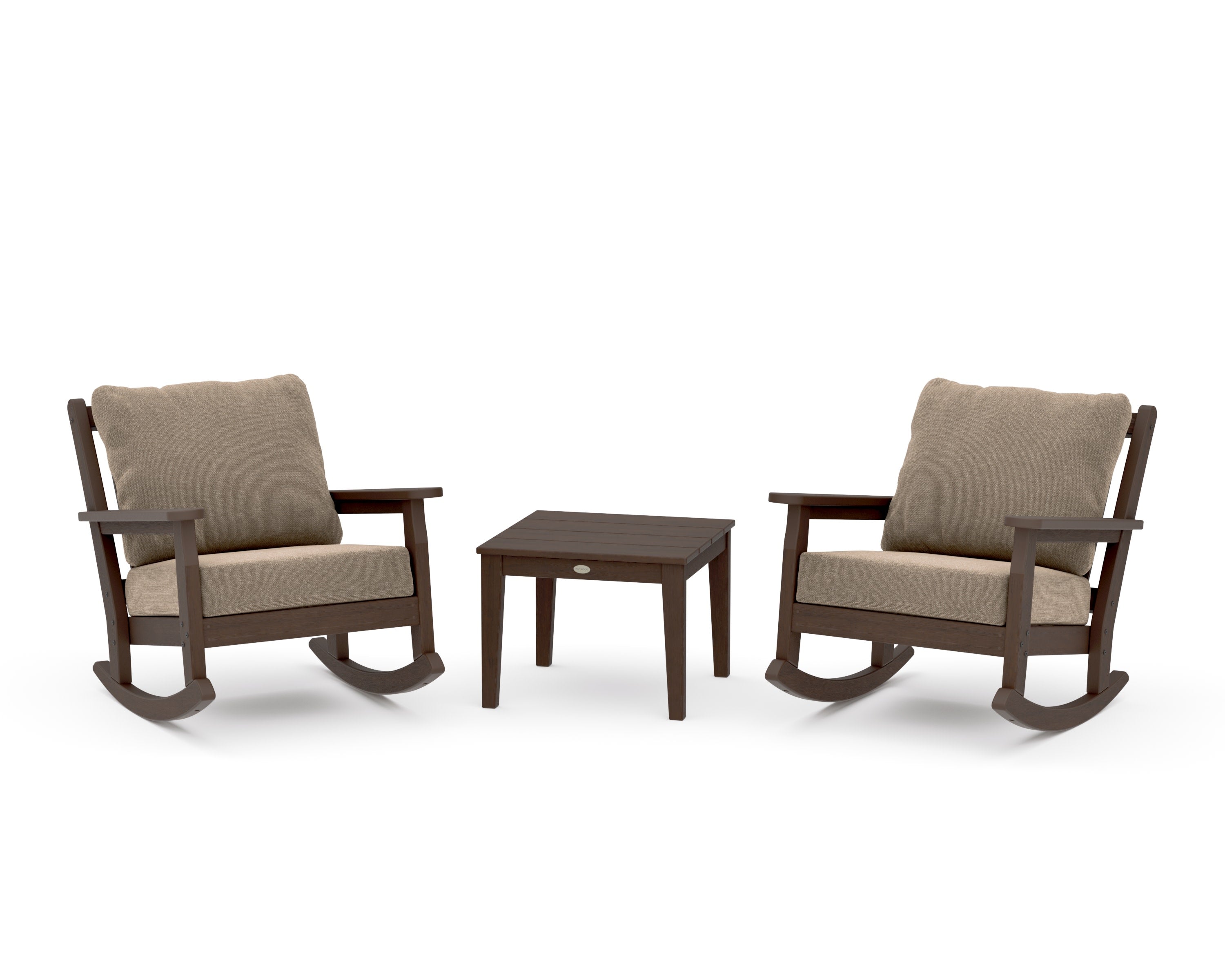Chippendale 3-Piece Deep Seating Rocker Set in Kona / Spiced Burlap