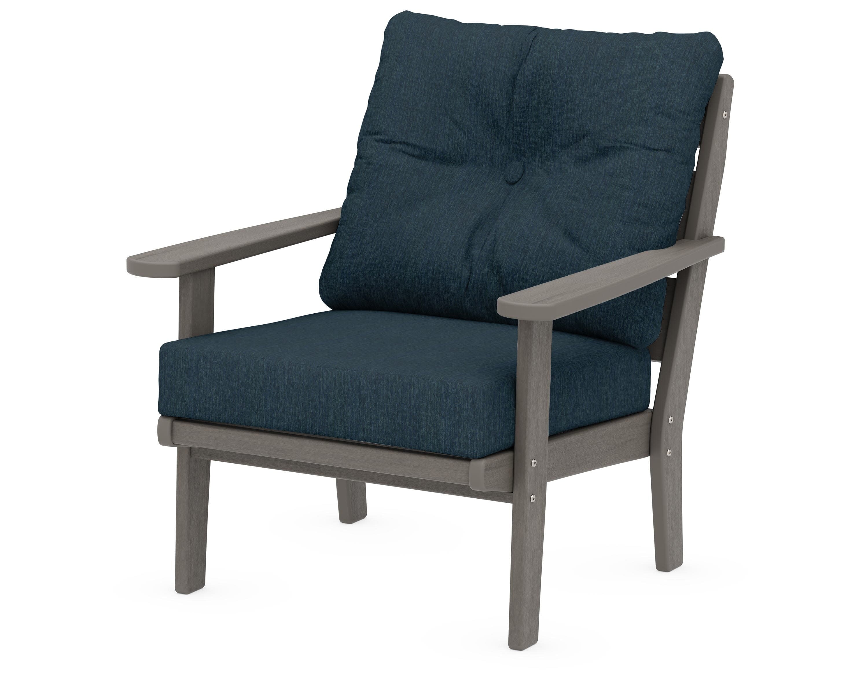 Lakeside Deep Seating Chair in Driftwood / Platform Indigo