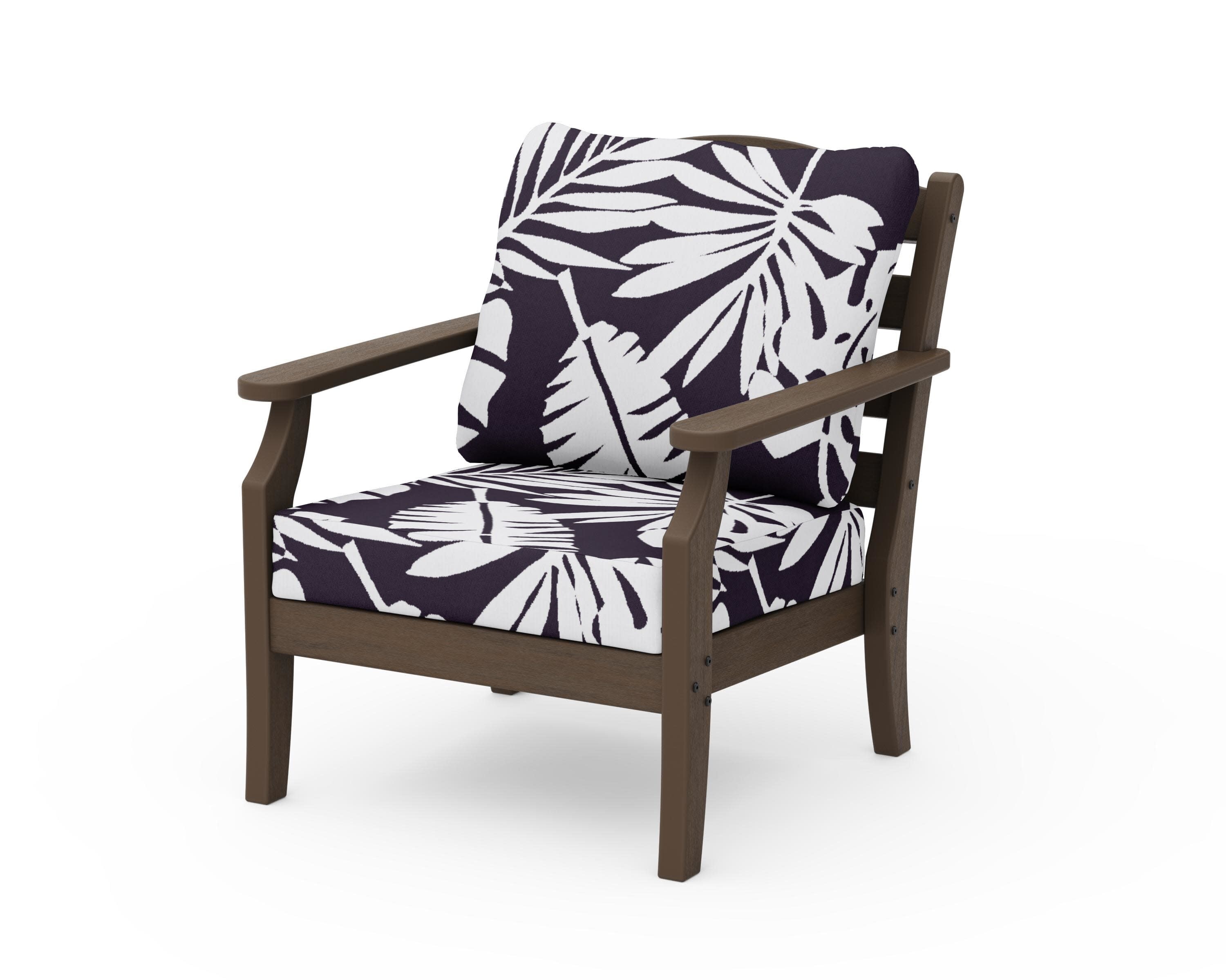 Savannah Deep Seating Chair in Kona / Leaf Navy
