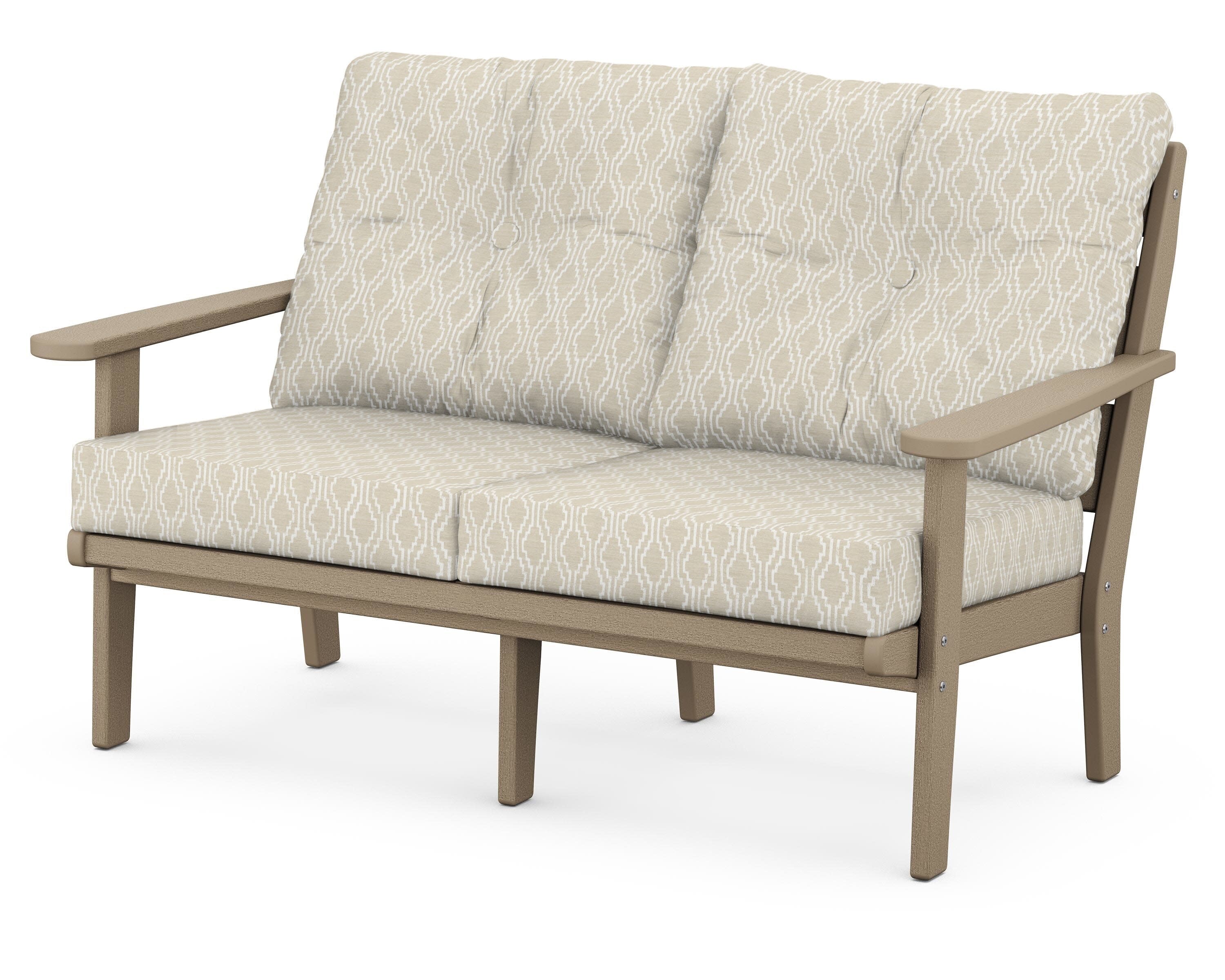 Lakeside Deep Seating Loveseat in Vintage Sahara / Solve Linen