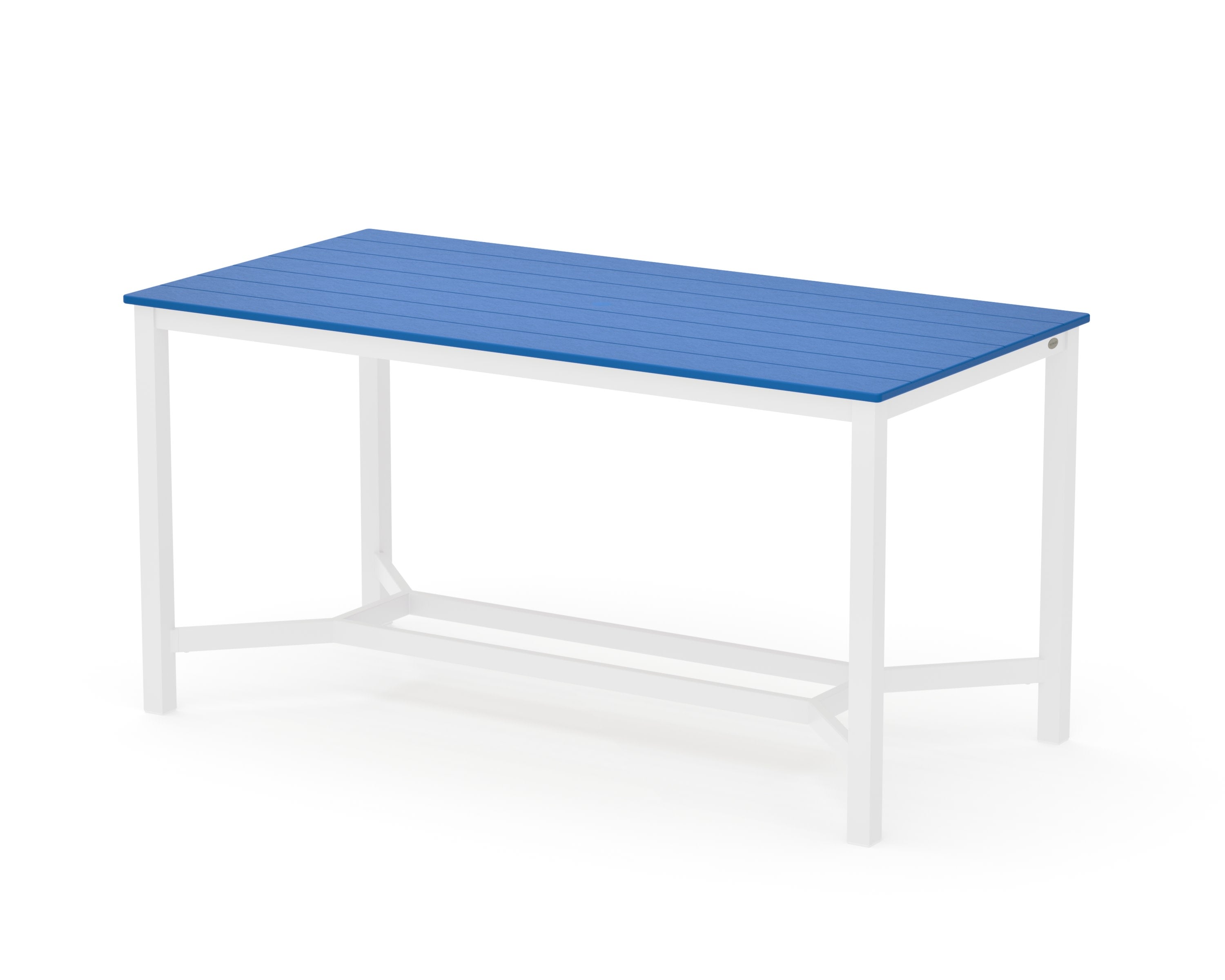 Main Street 36 x 72 Counter Table in White / Pacific Blue