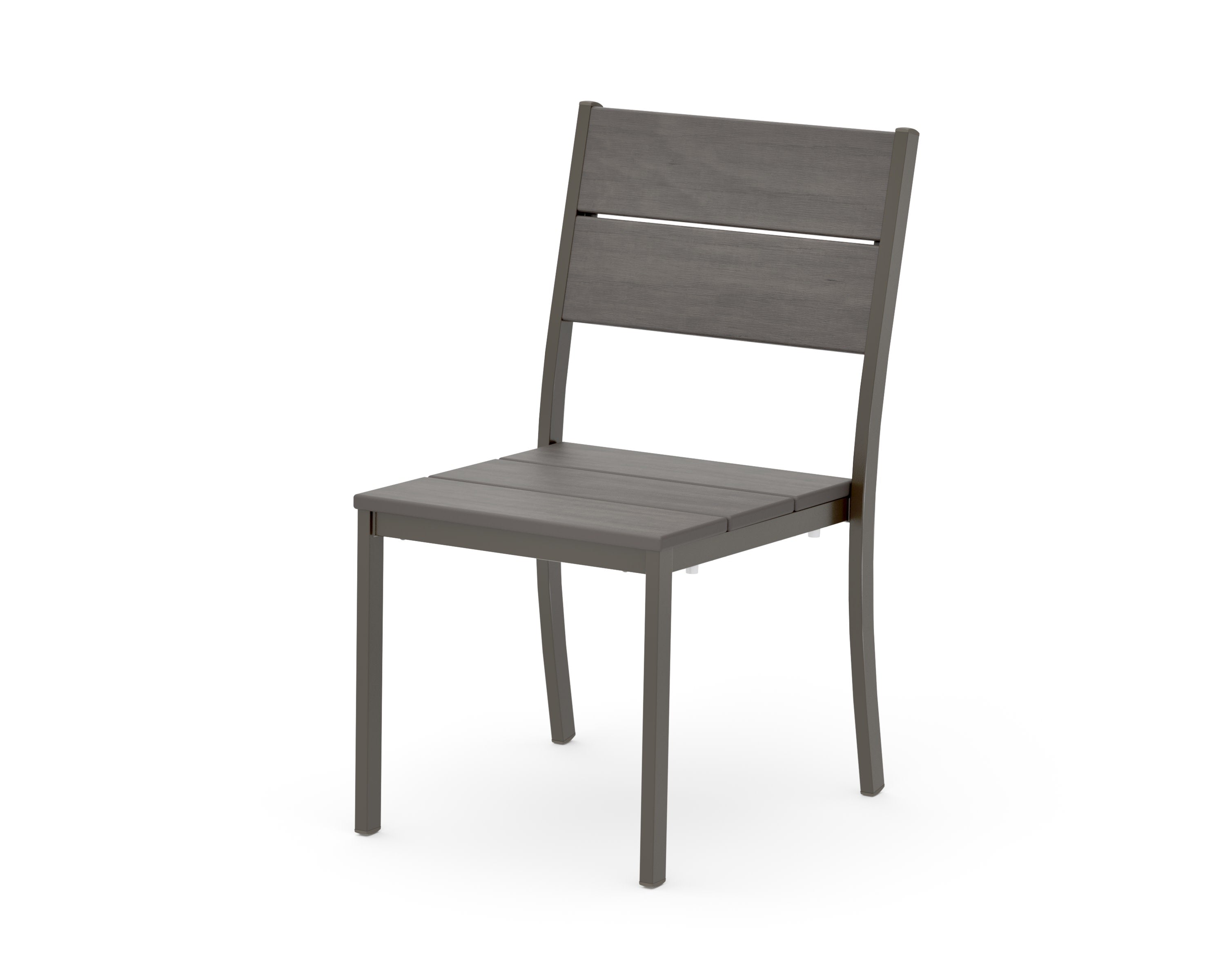 Main Street Stacking Dining Side Chair in Bronze / Driftwood