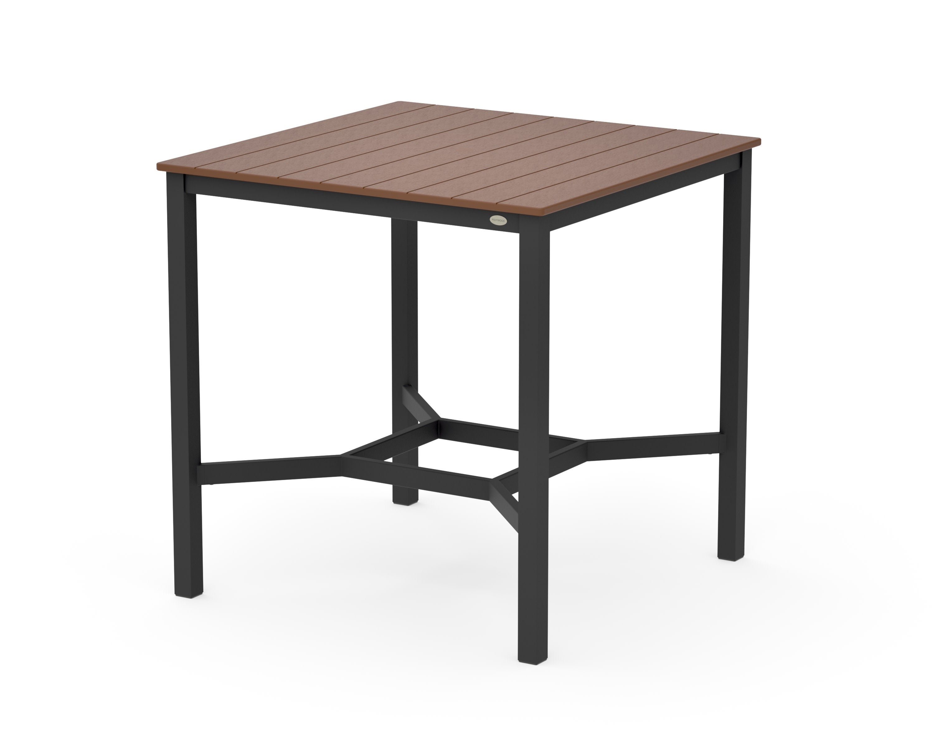 Main Street 42 x 42 Bar Table in Black / Teak