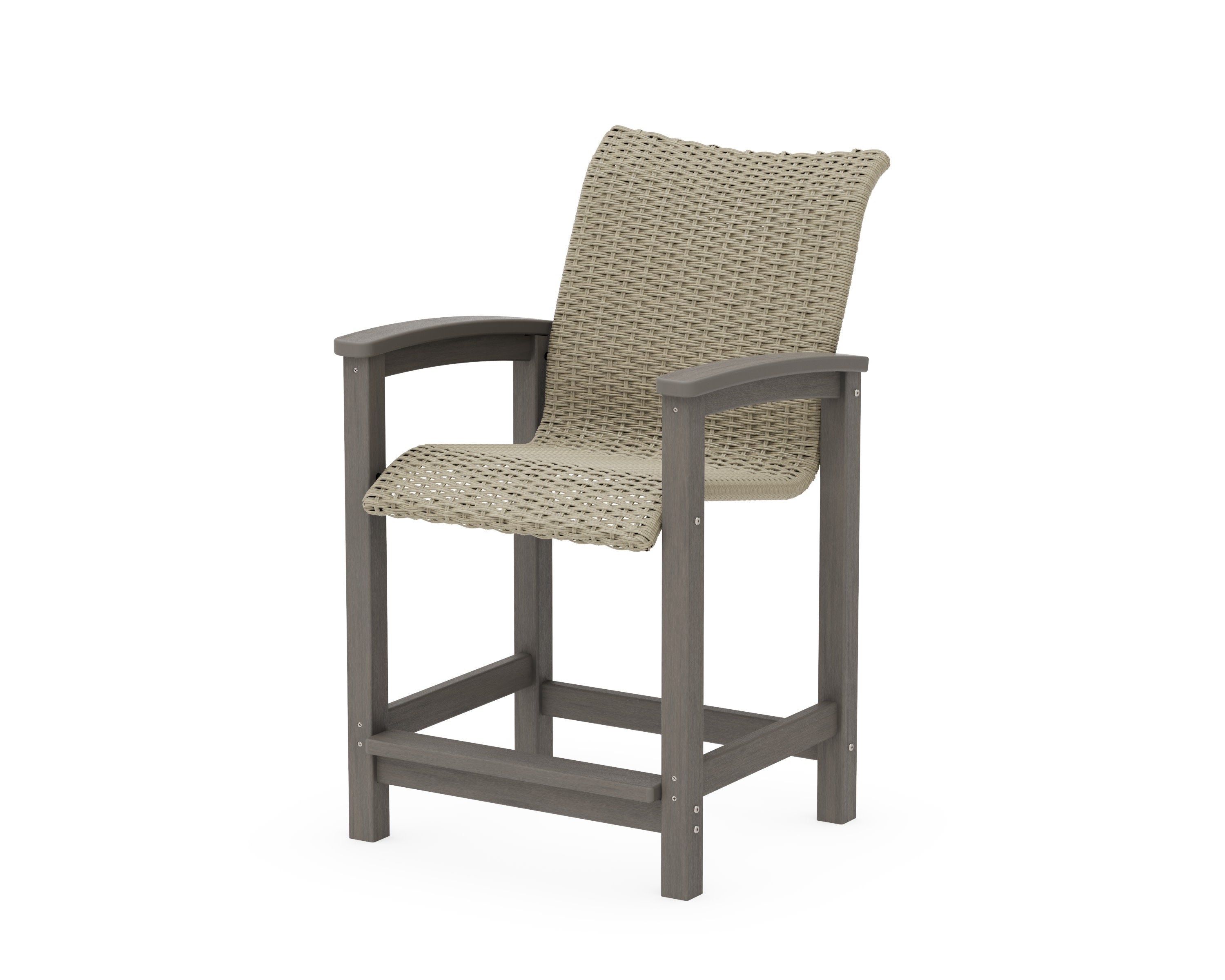 Coastal Woven Counter Chair in Driftwood / Dune Grass