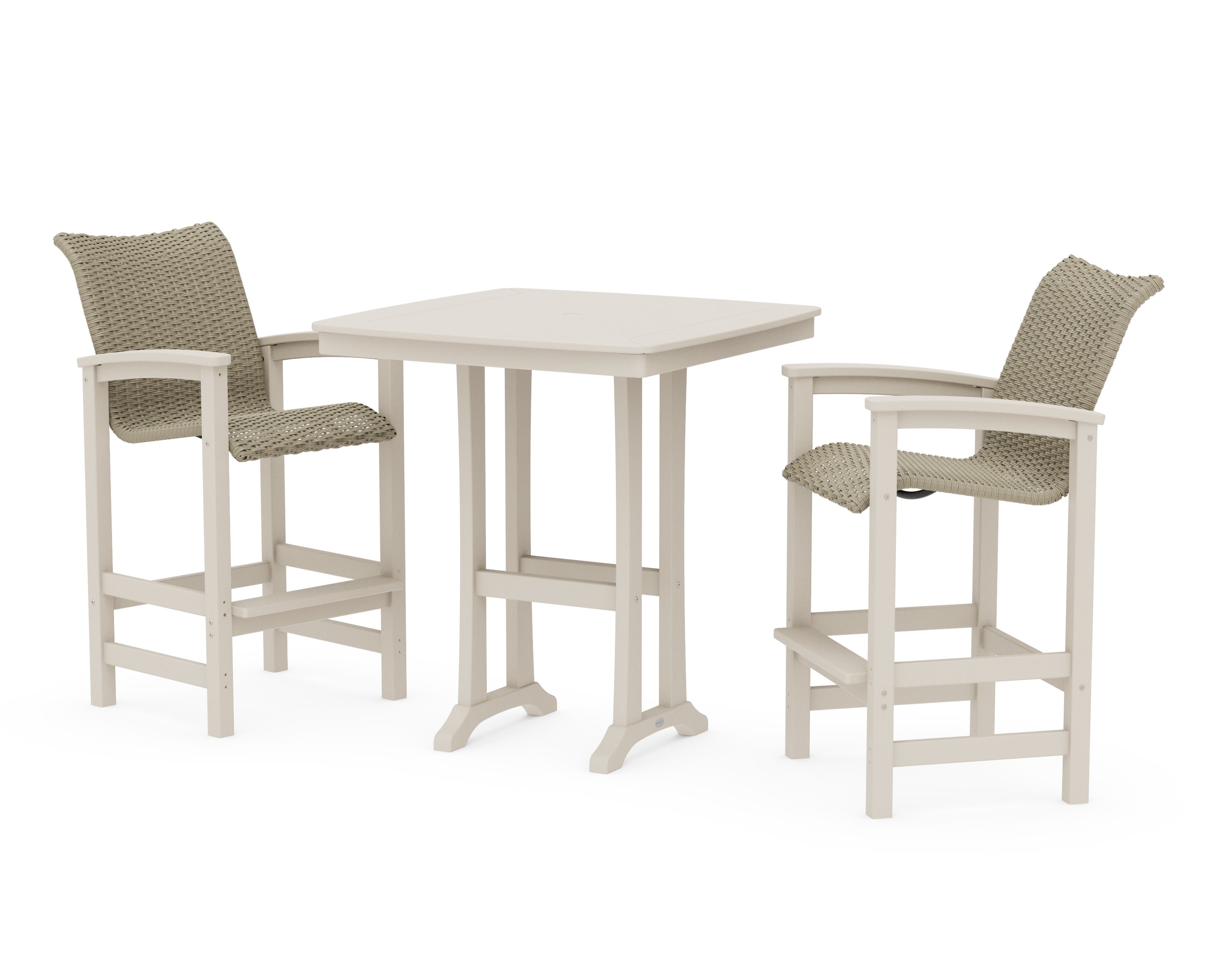 Coastal Woven 3-Piece Bar Set in Sand / Dune Grass