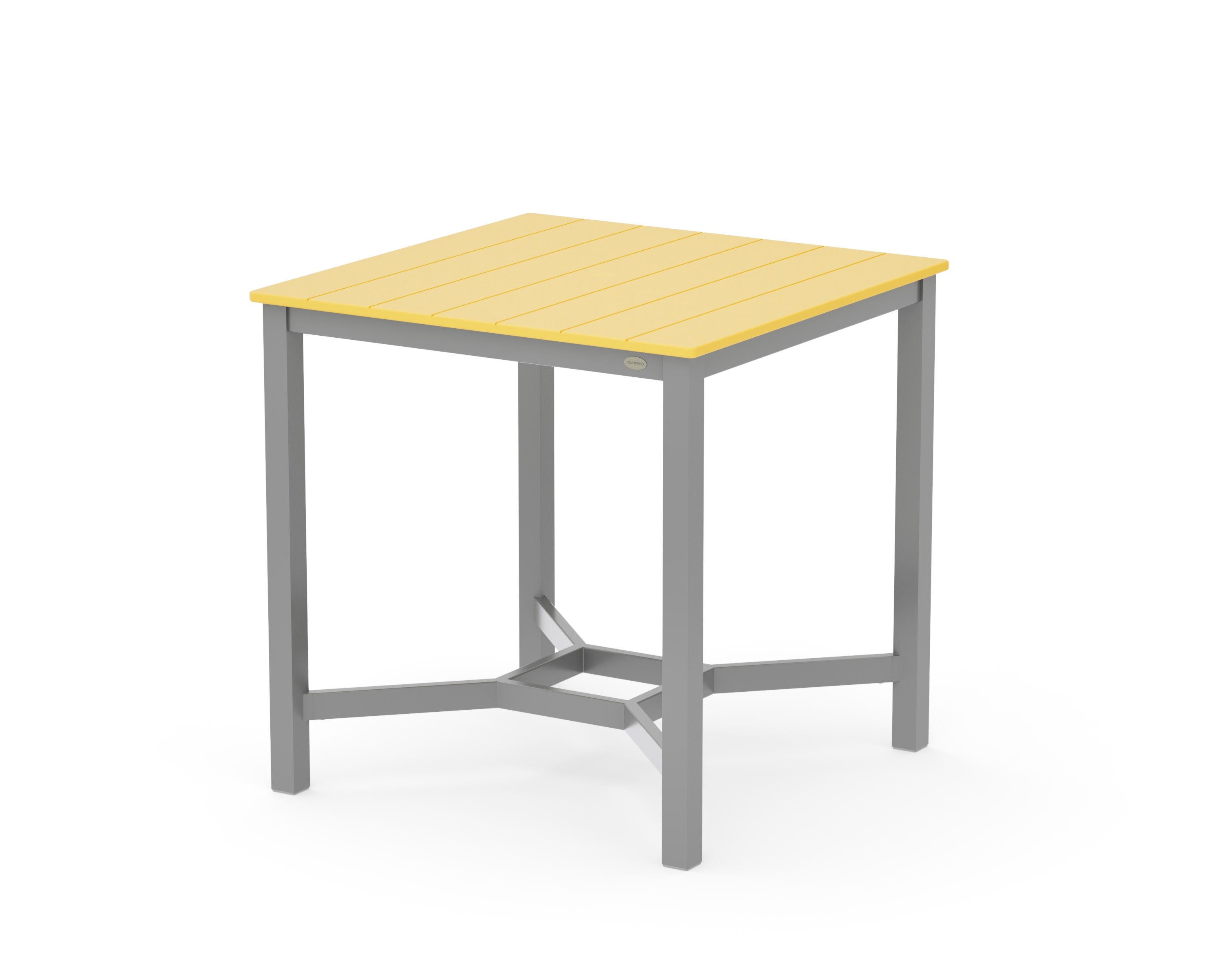 Main Street 36 x 36 Counter Table in Silver / Lemon