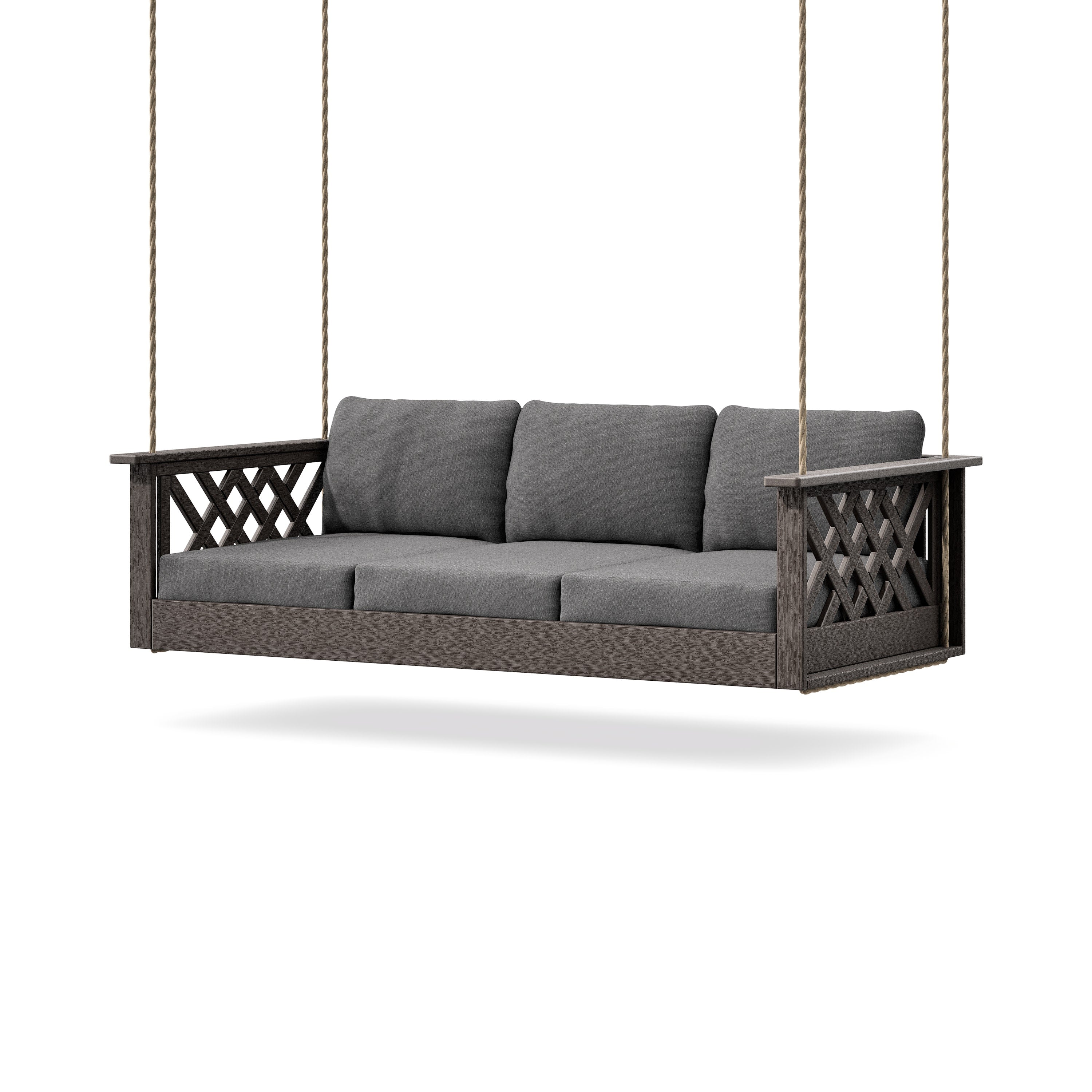 Wovendale Daybed Swing in Vintage Coffee / Ash Charcoal