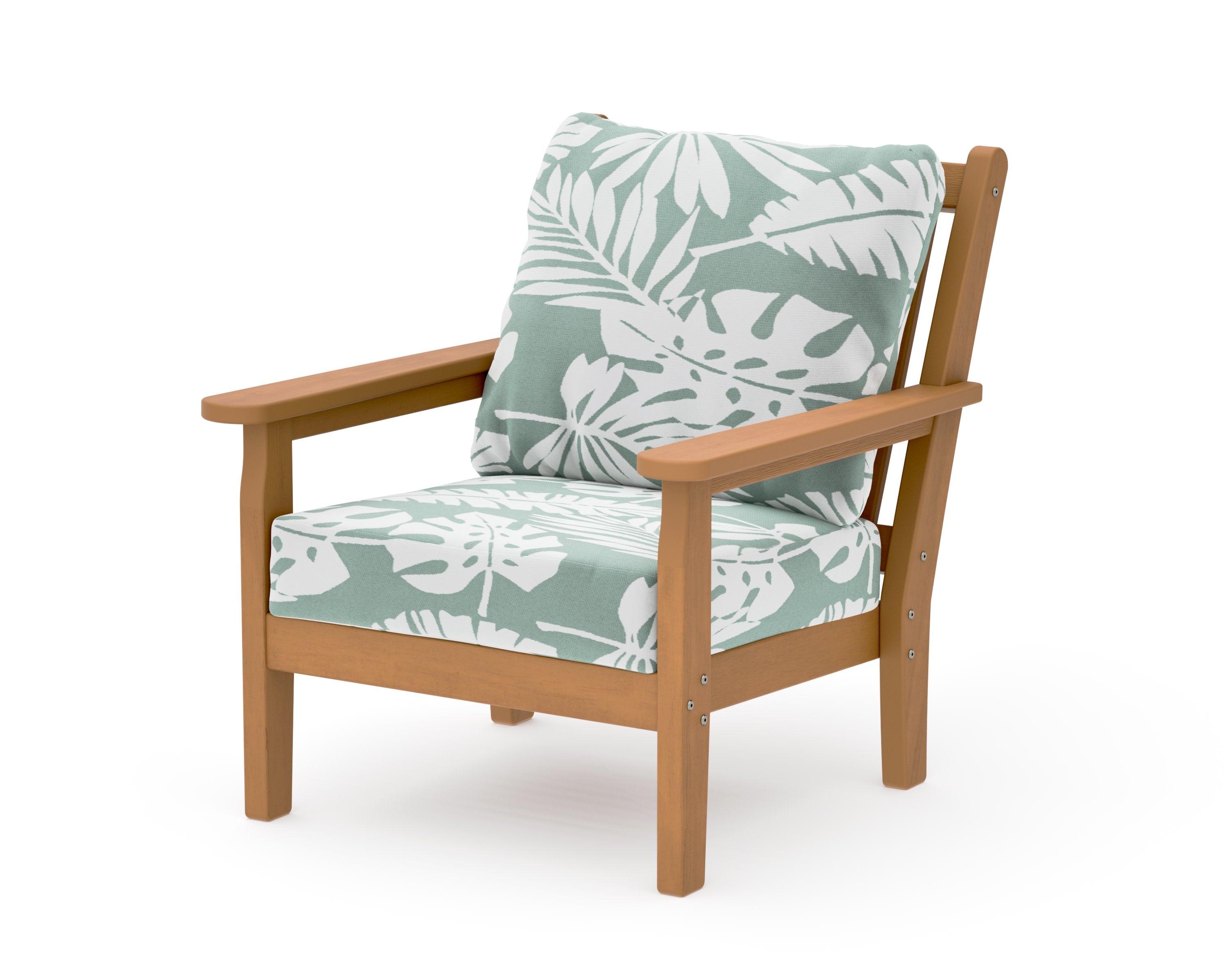 Chippendale Deep Seating Chair in Natural / Leaf Glacier Spa