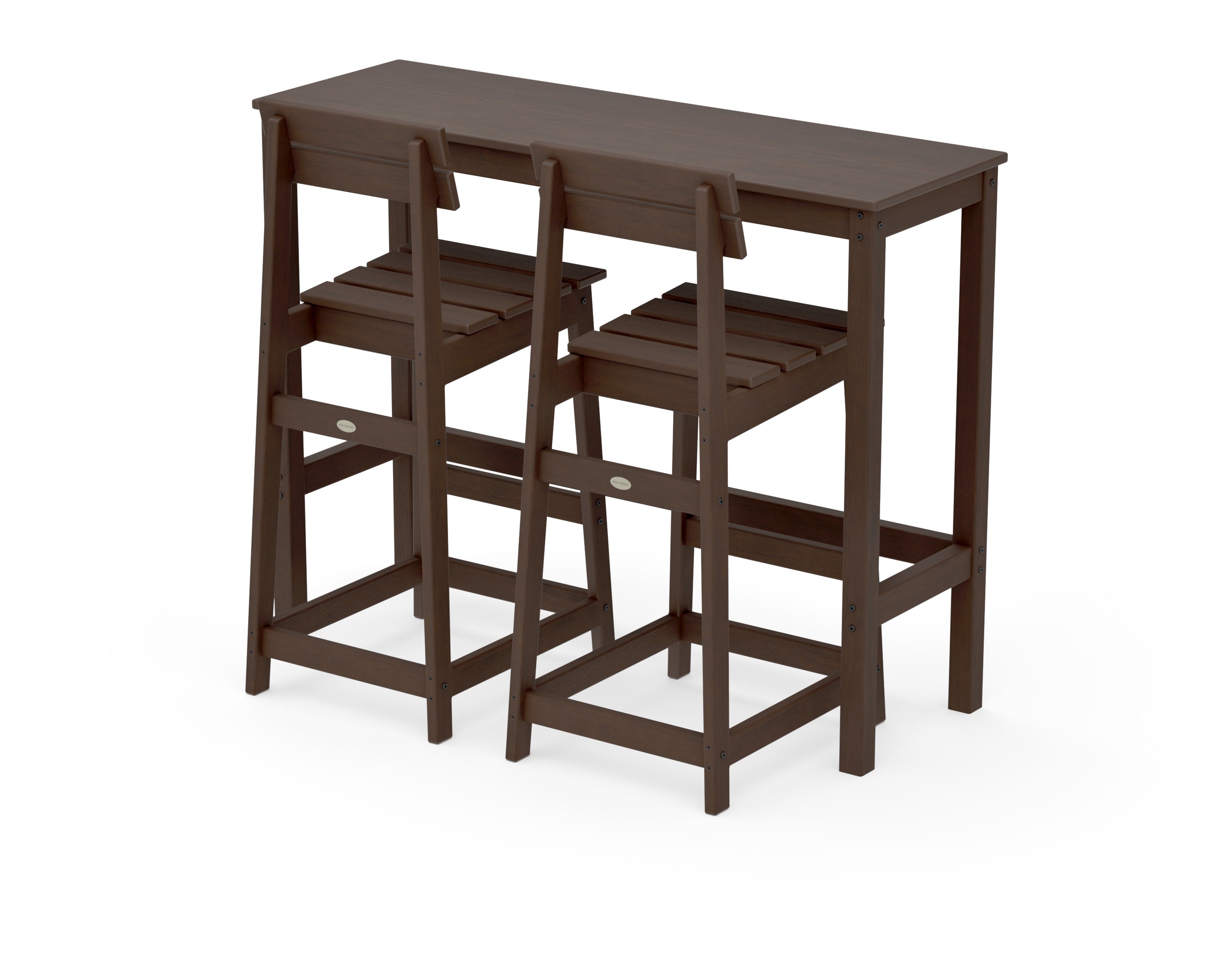 Modern Studio Plaza Bar Chair 3-Piece Balcony Set in Kona