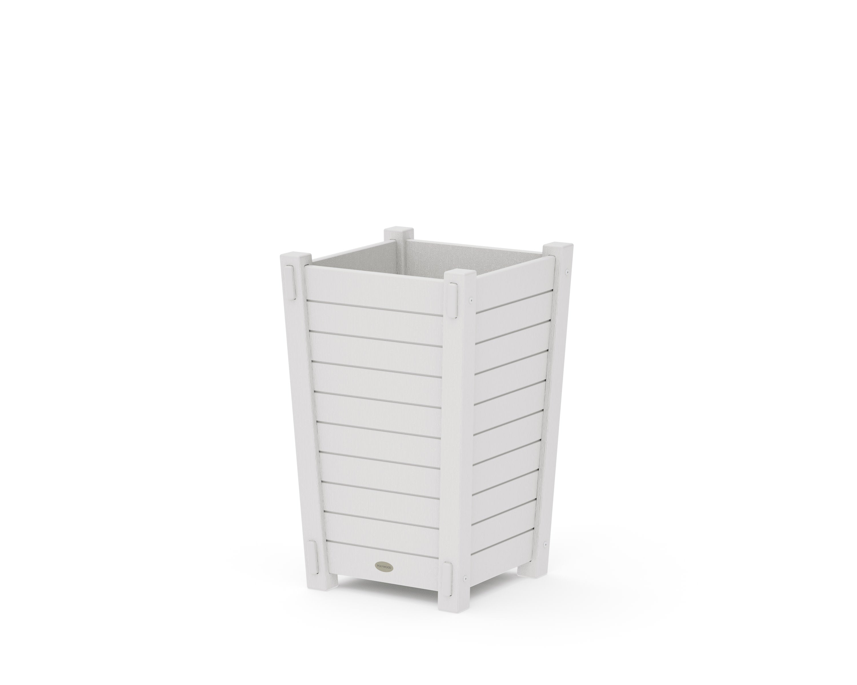 Nautical Tapered Square Short Planter Box in Vintage White