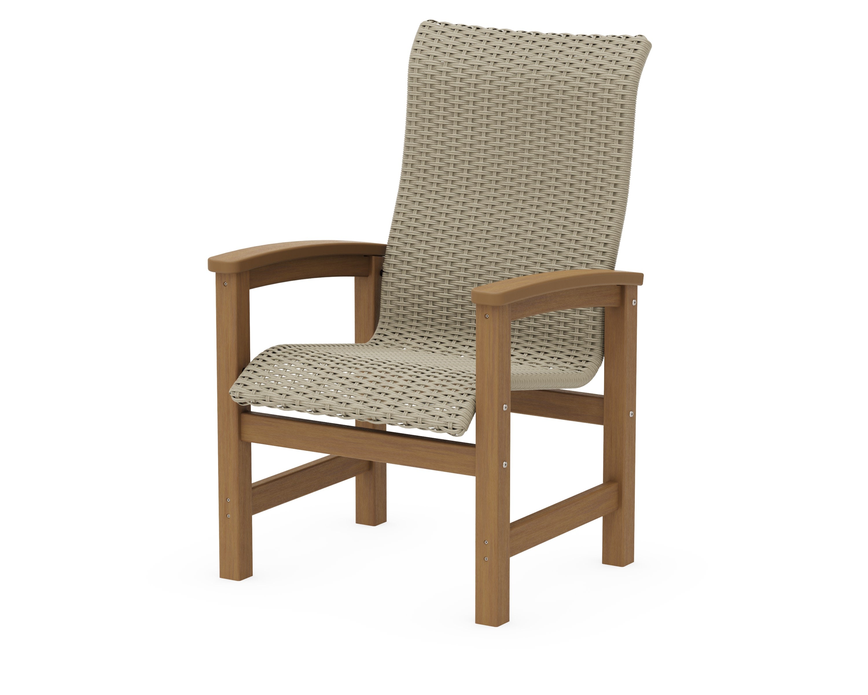 Coastal Woven High-Back Dining Chair in Natural / Dune Grass