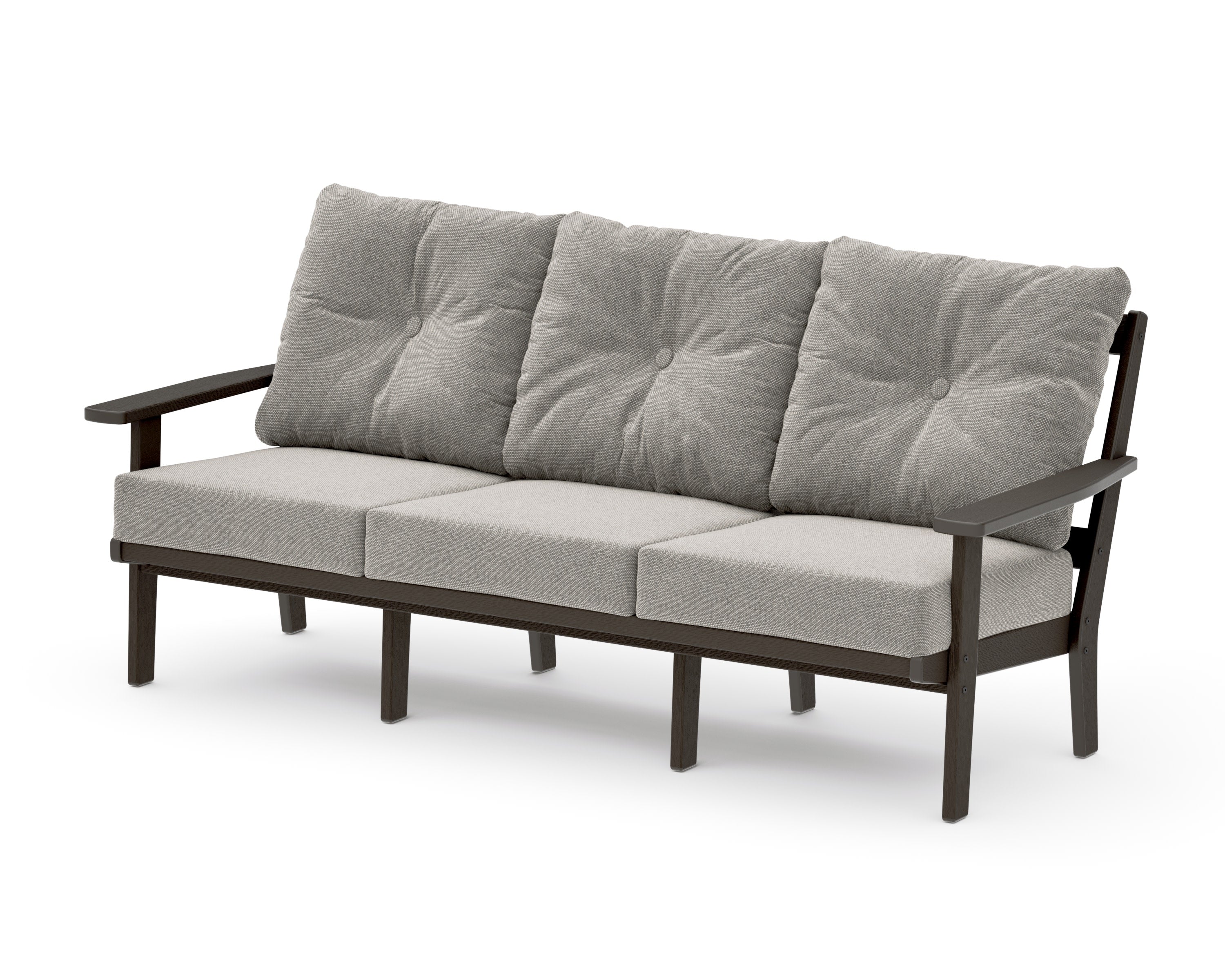 Oxford Deep Seating Sofa in Vintage Coffee / Weathered Tweed