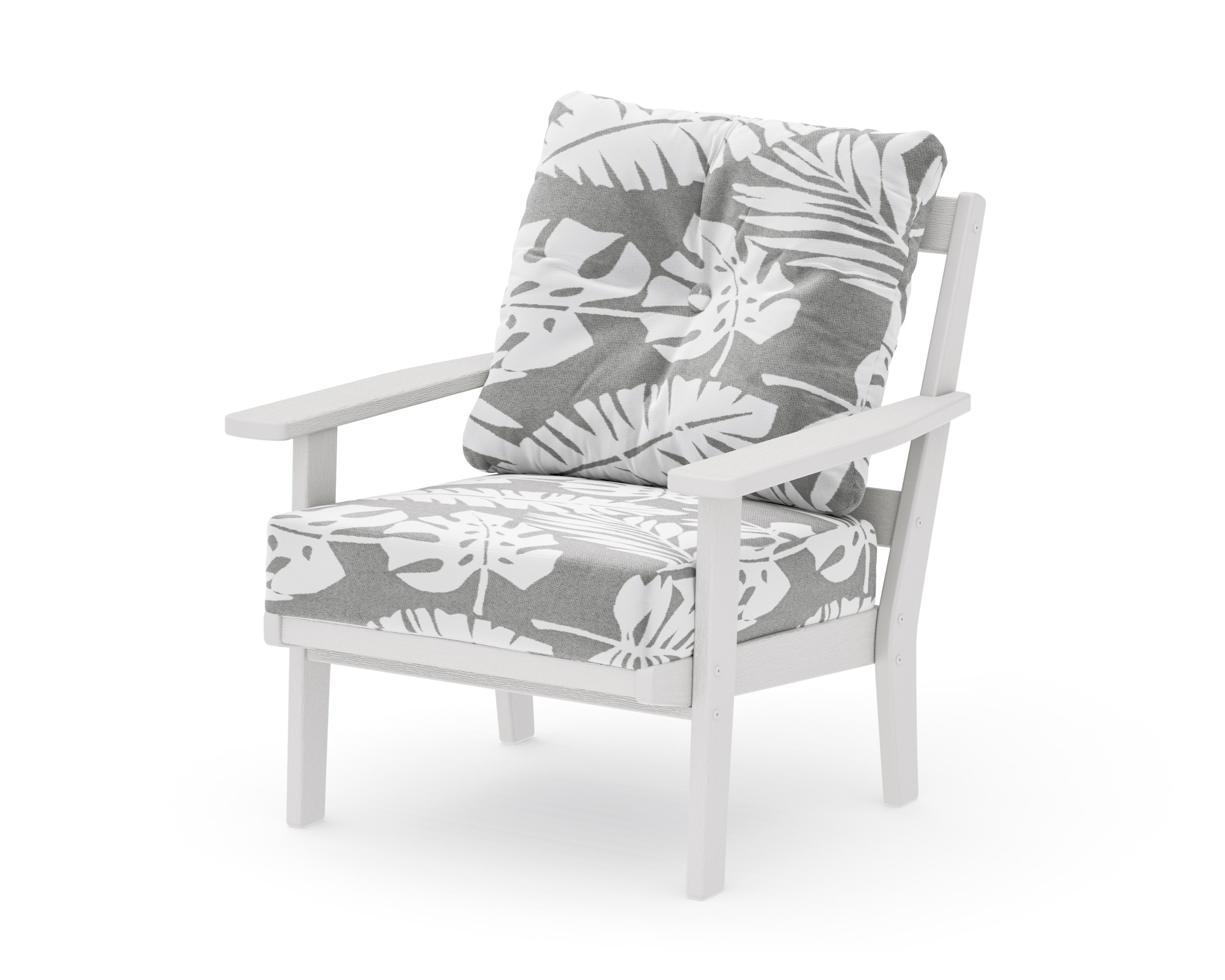 Oxford Deep Seating Chair in Vintage White / Leaf Grey Mist