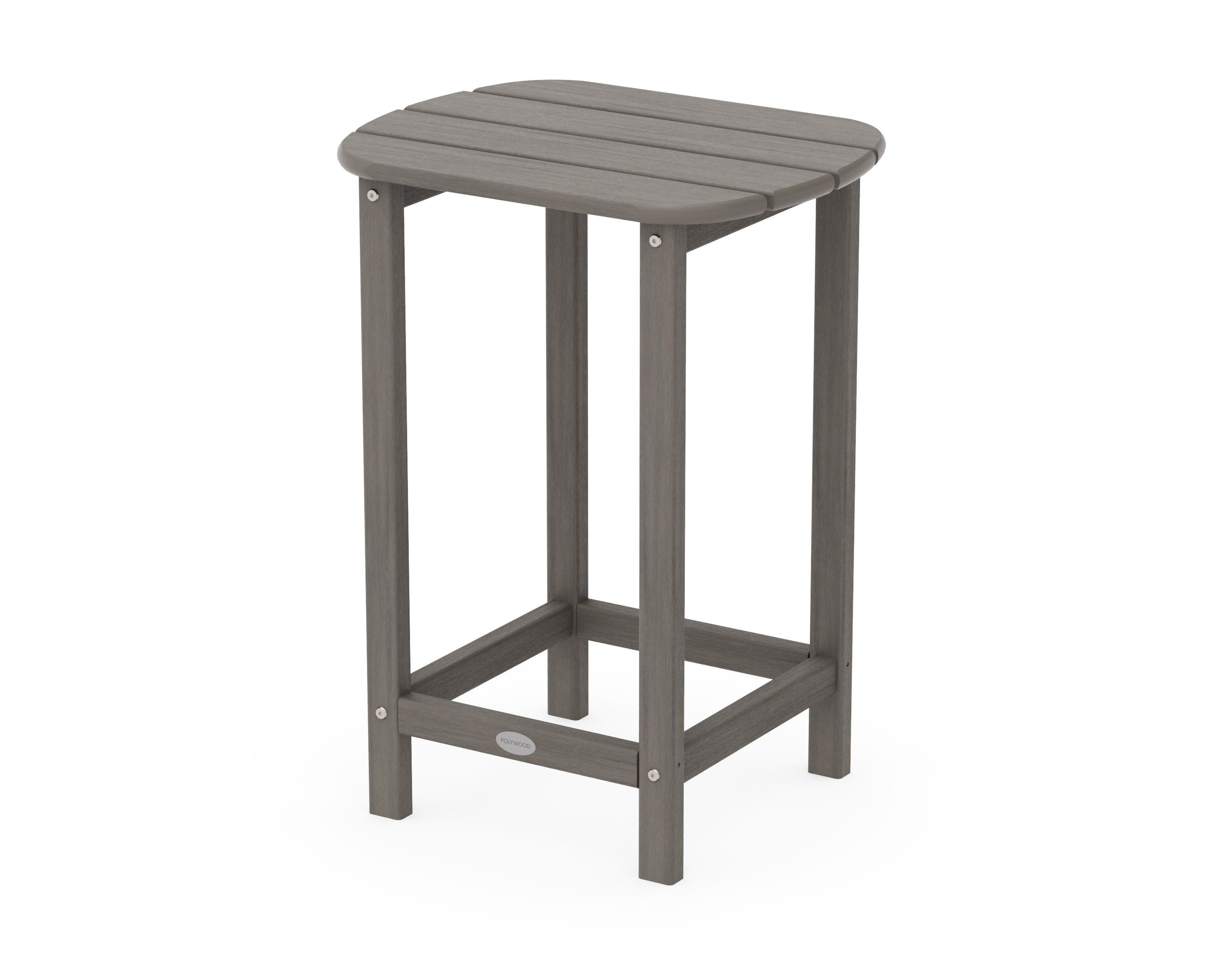 South Beach 26" Counter Side Table in Driftwood