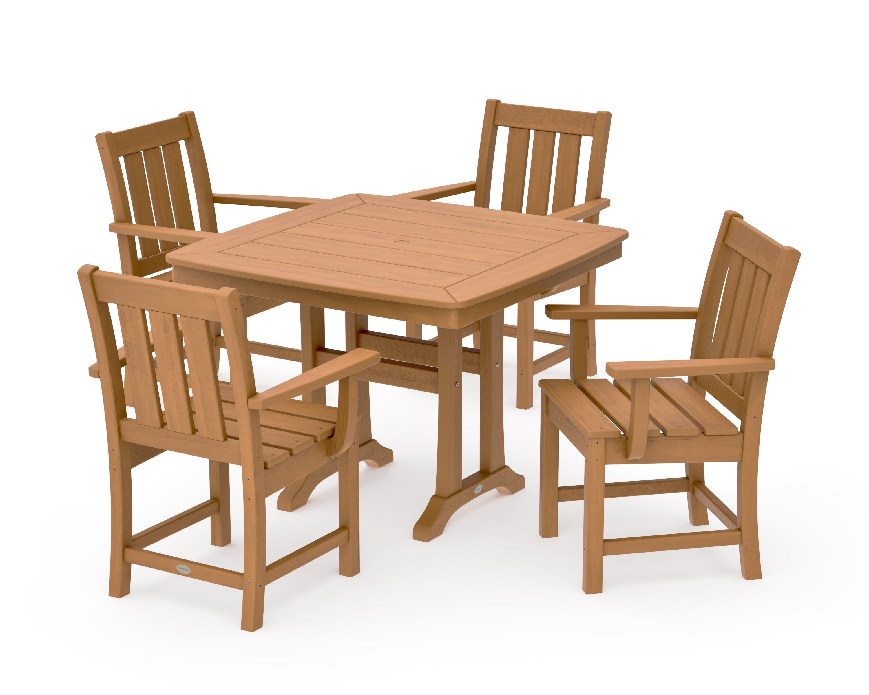 Oxford 5-Piece Dining Set with Trestle Legs in Natural