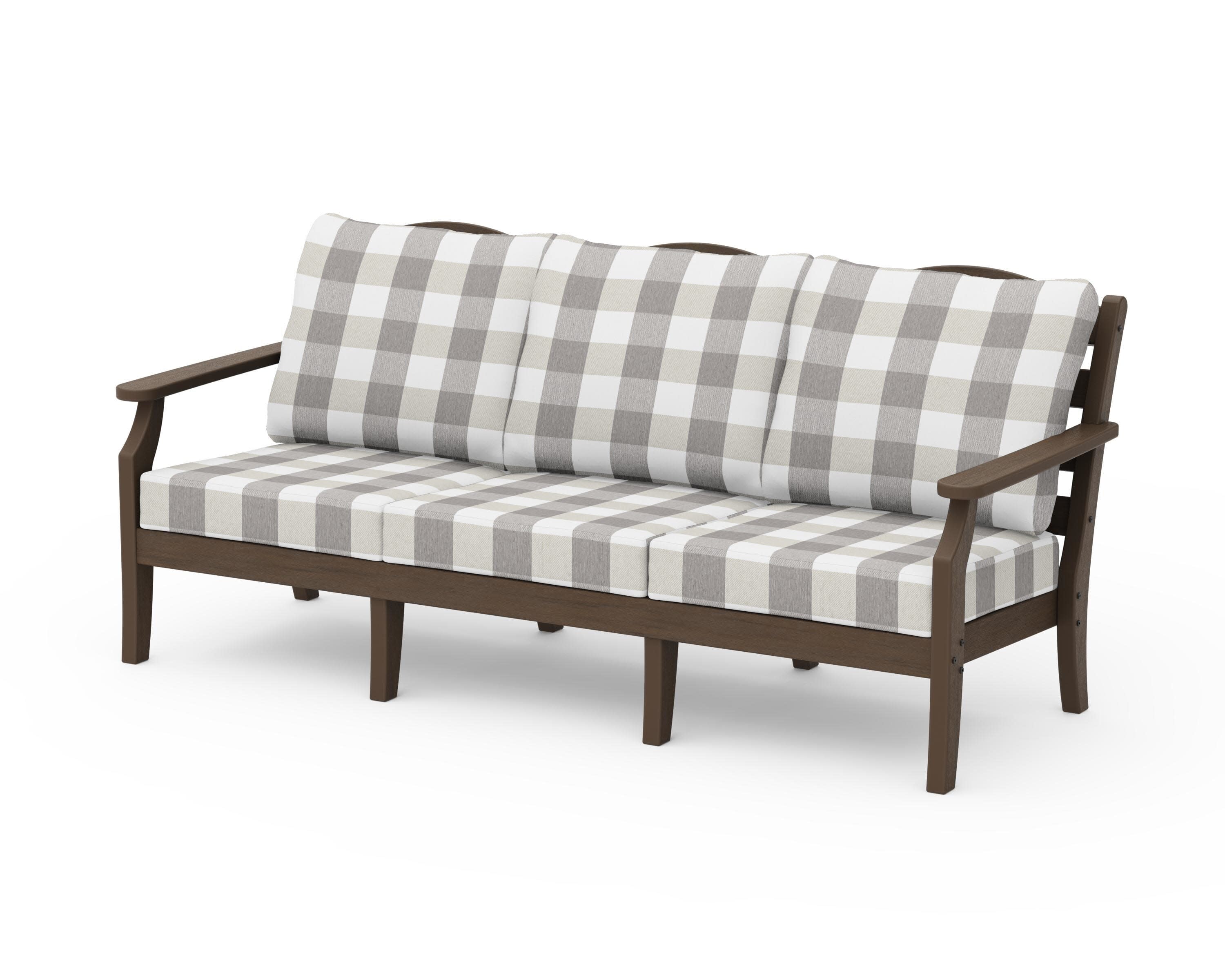 Savannah Deep Seating Sofa in Kona / Buffalo Plaid Grey Mist
