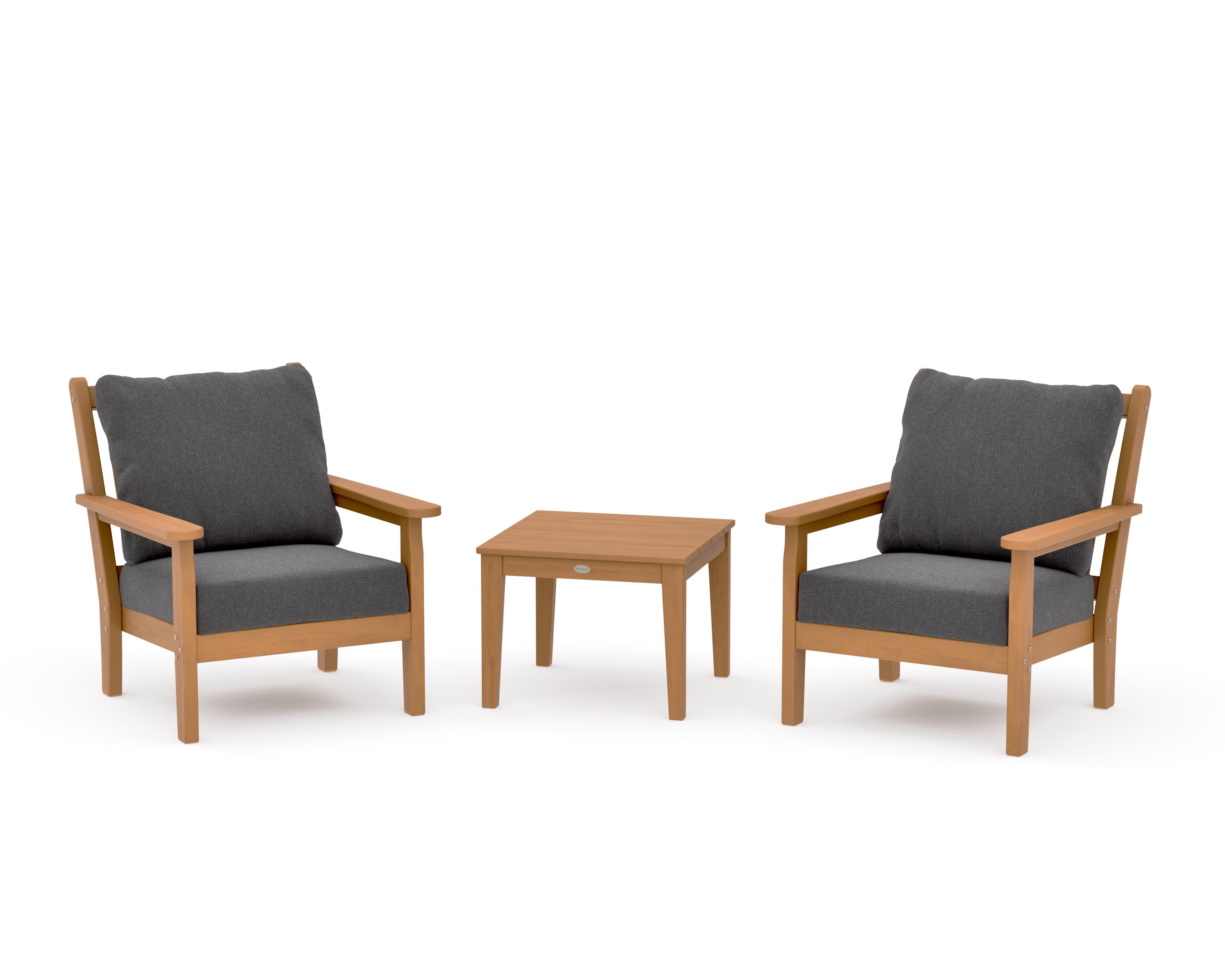 Chippendale 3-Piece Deep Seating Set in Natural / Ash Charcoal