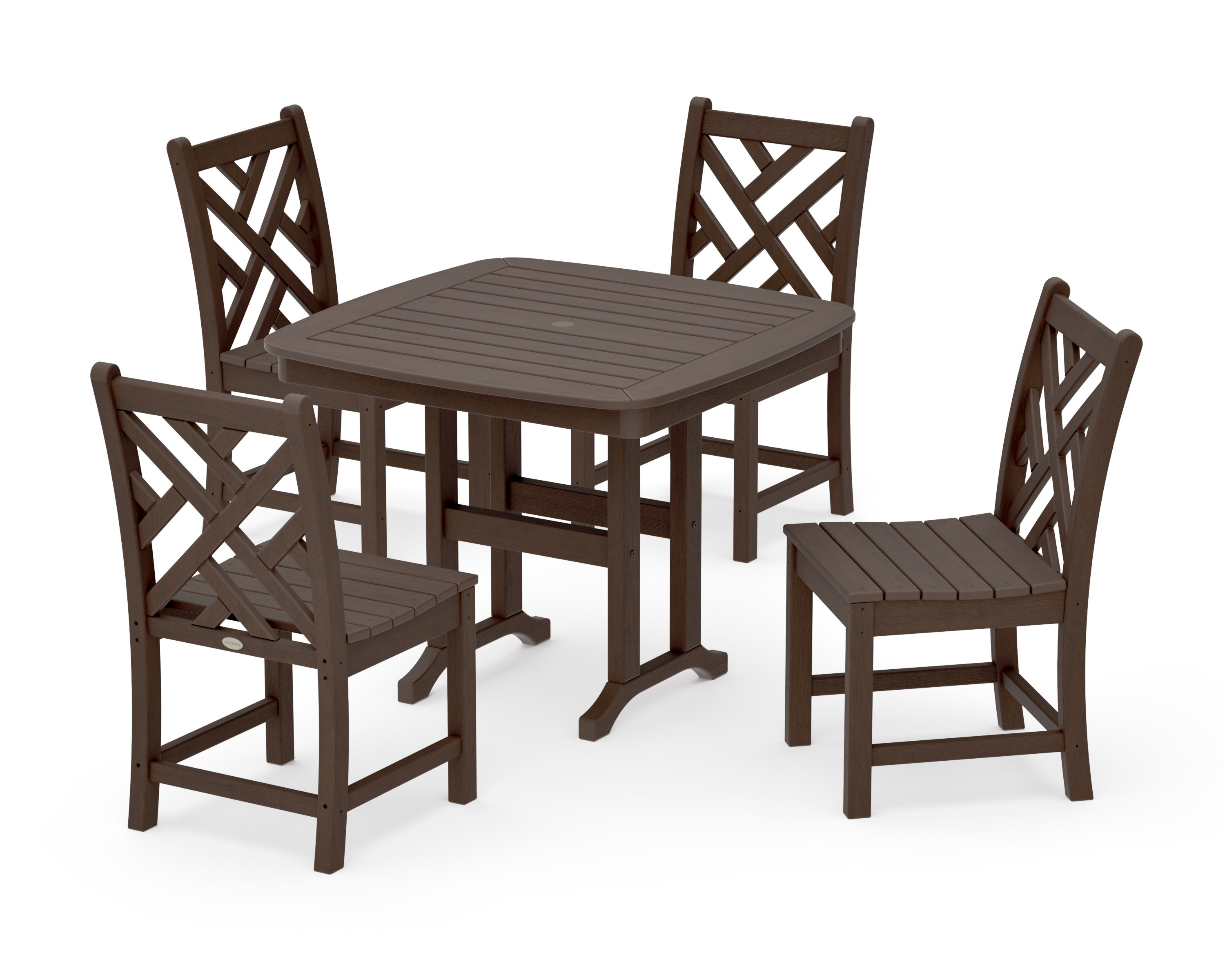 Chippendale 5-Piece Side Chair Dining Set in Kona