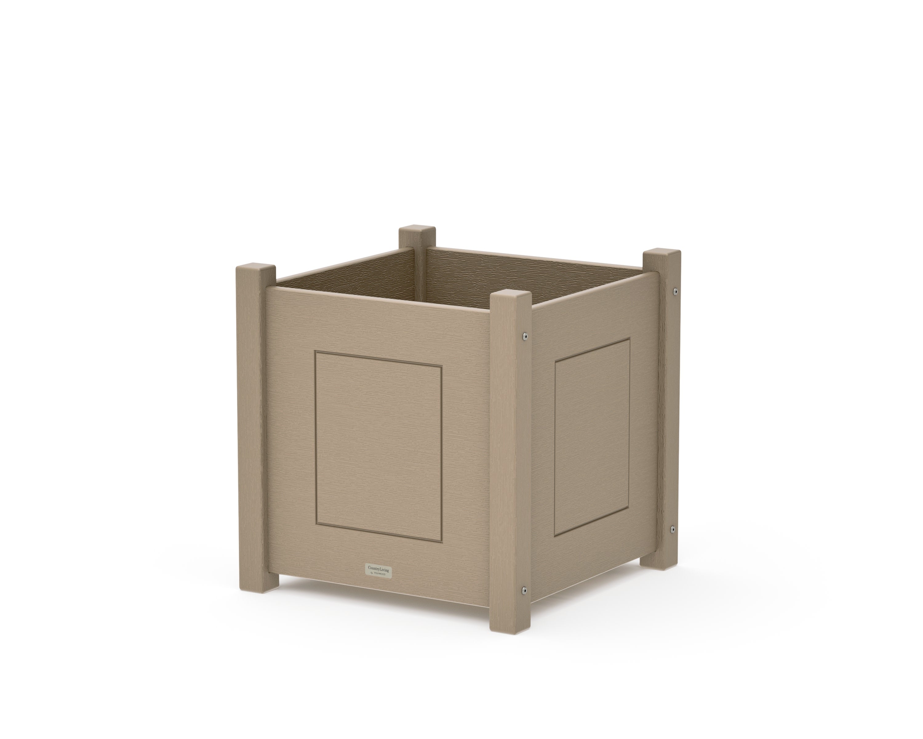 Country Living Large Square Planter Box in Vintage Sahara