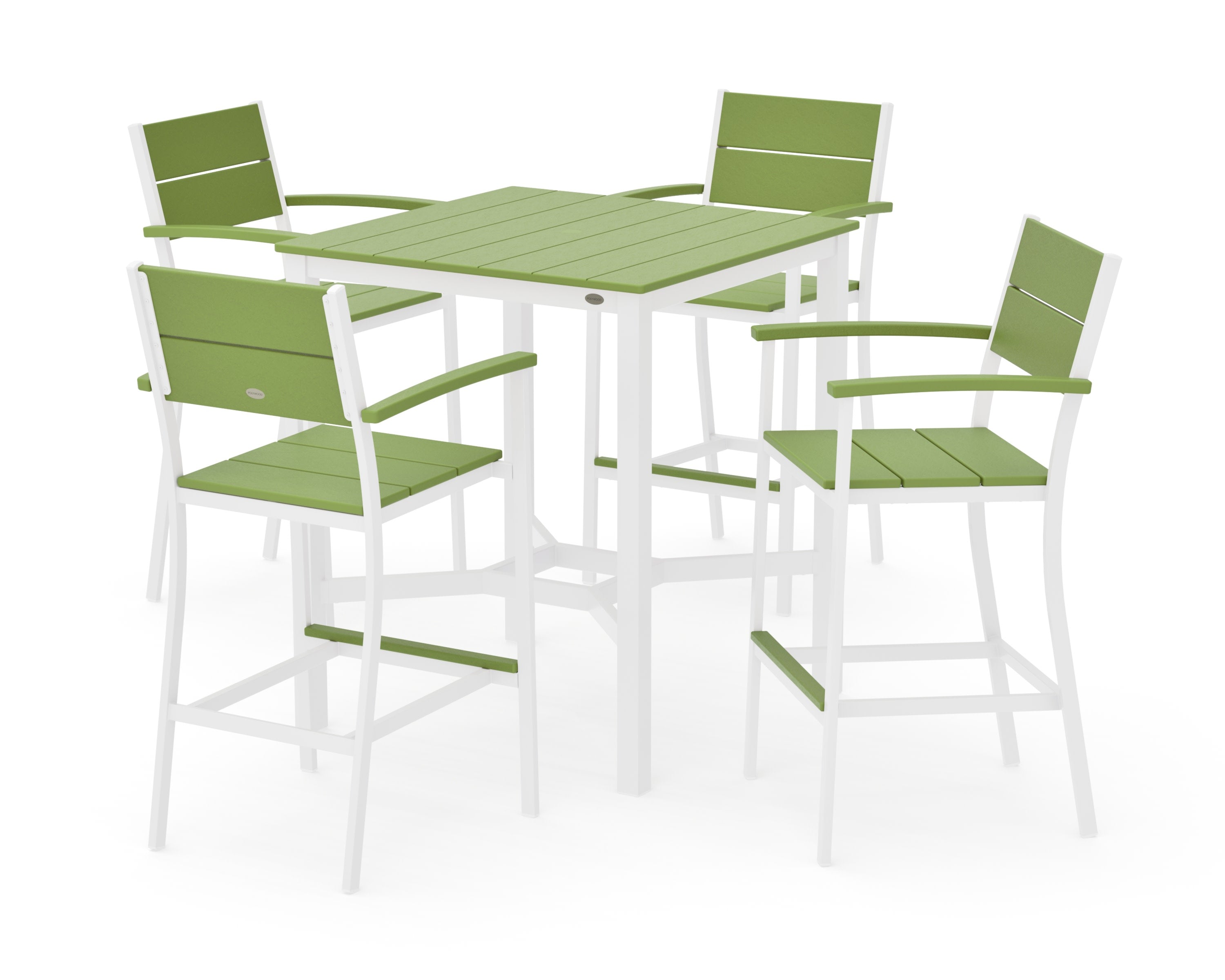 Main Street 5-Piece Bar Set in White / Lime