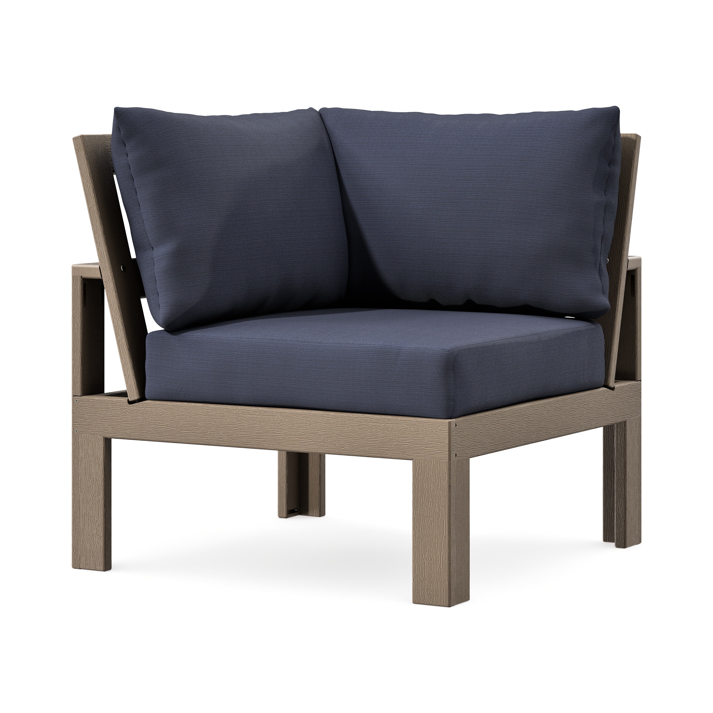 Modular Corner Chair in Vintage Sahara / Navy Linen