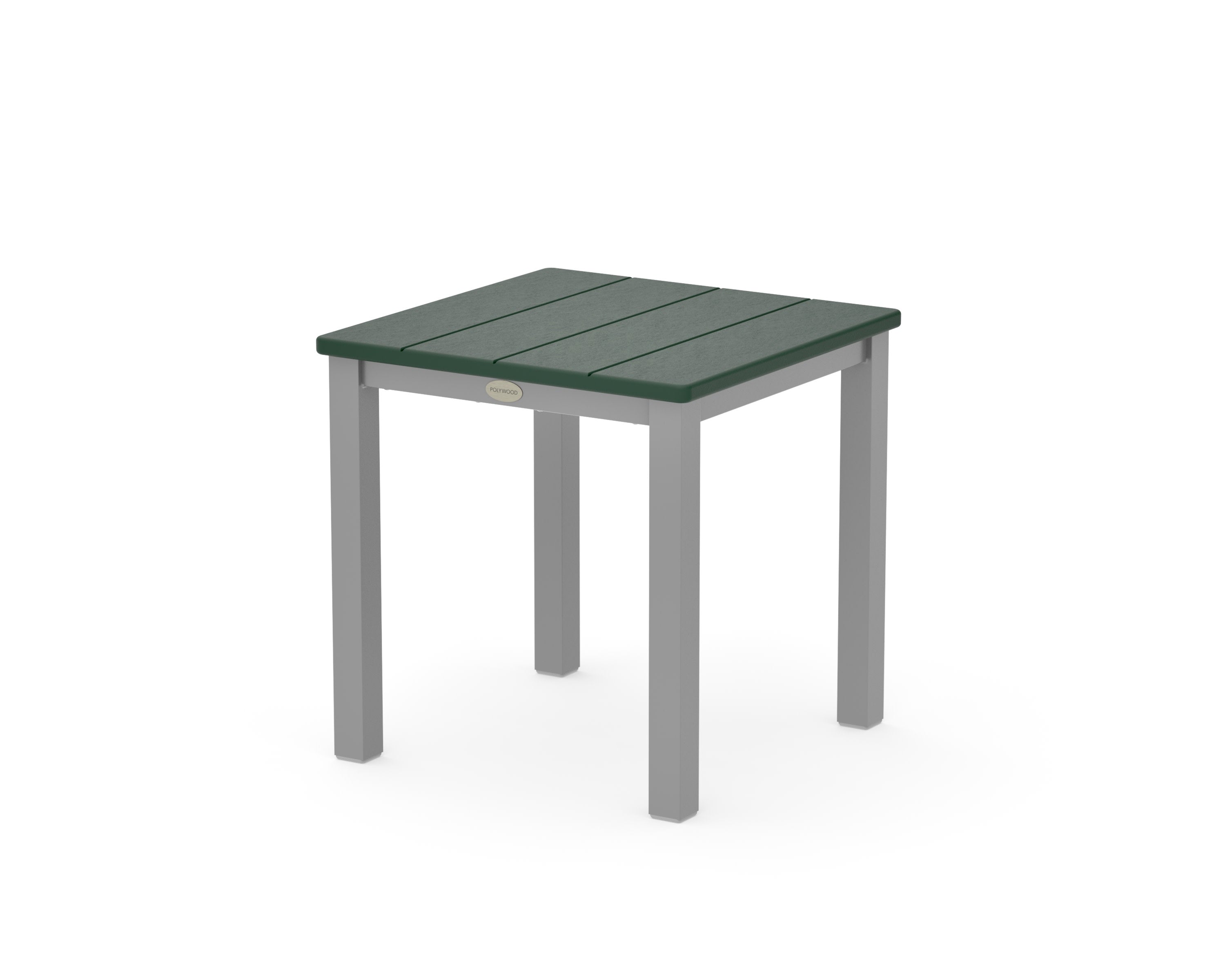 Main Street 18" Side Table in Silver / Green
