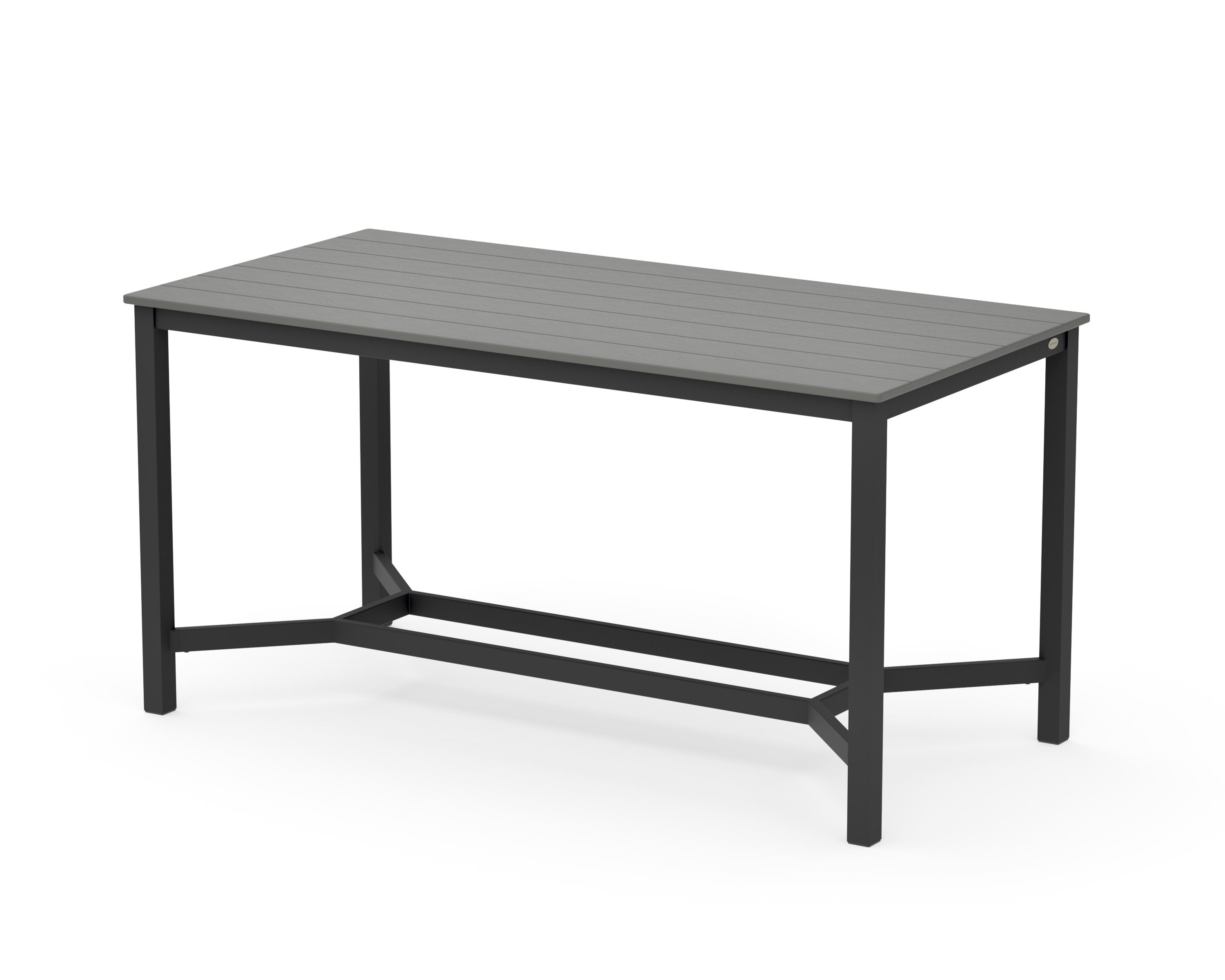 Main Street 36 x 72 Counter Table in Black / Slate Grey