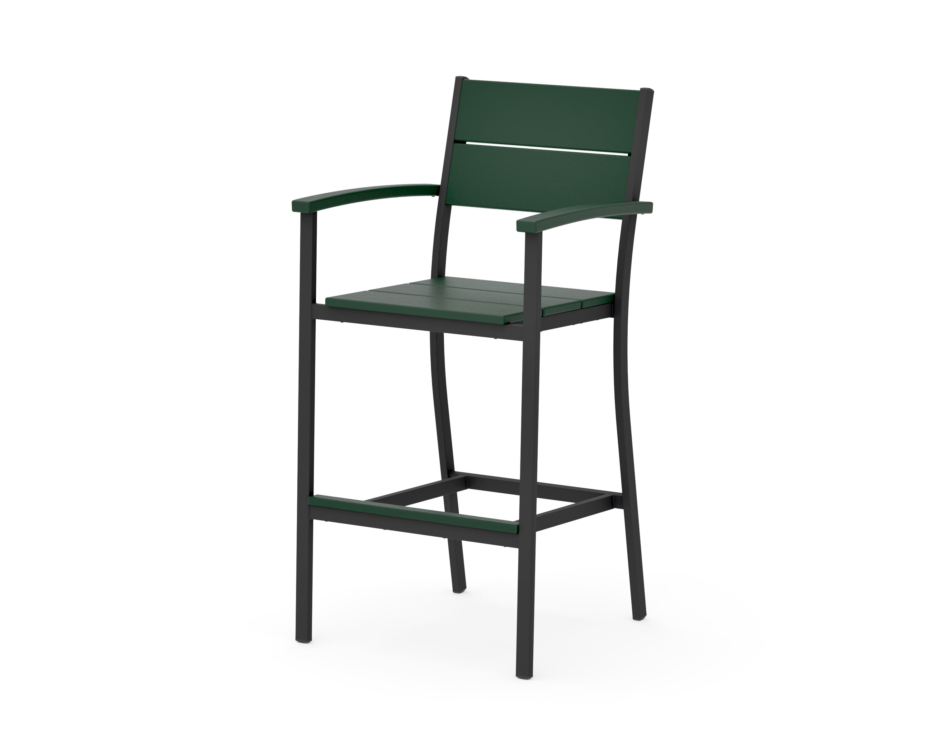 Main Street Bar Arm Chair in Black / Green