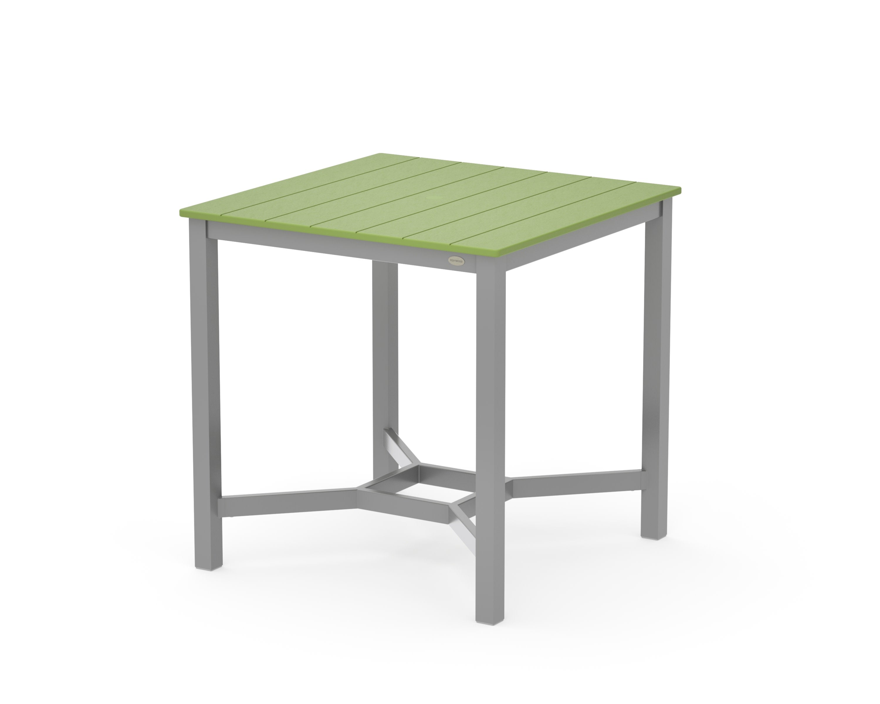 Main Street 36 x 36 Counter Table in Silver / Lime