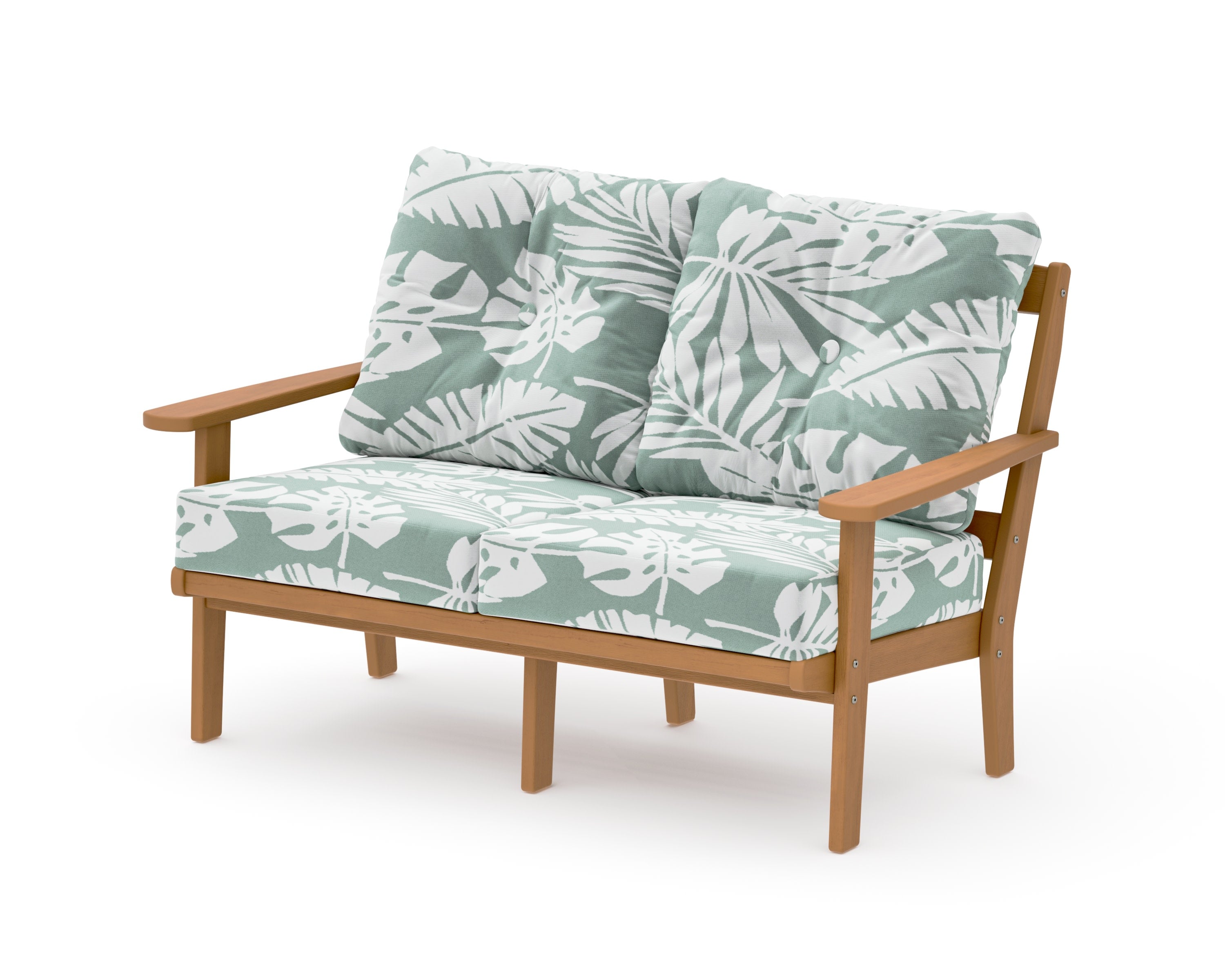 Mission Deep SeatingLoveseat in Natural / Leaf Glacier Spa