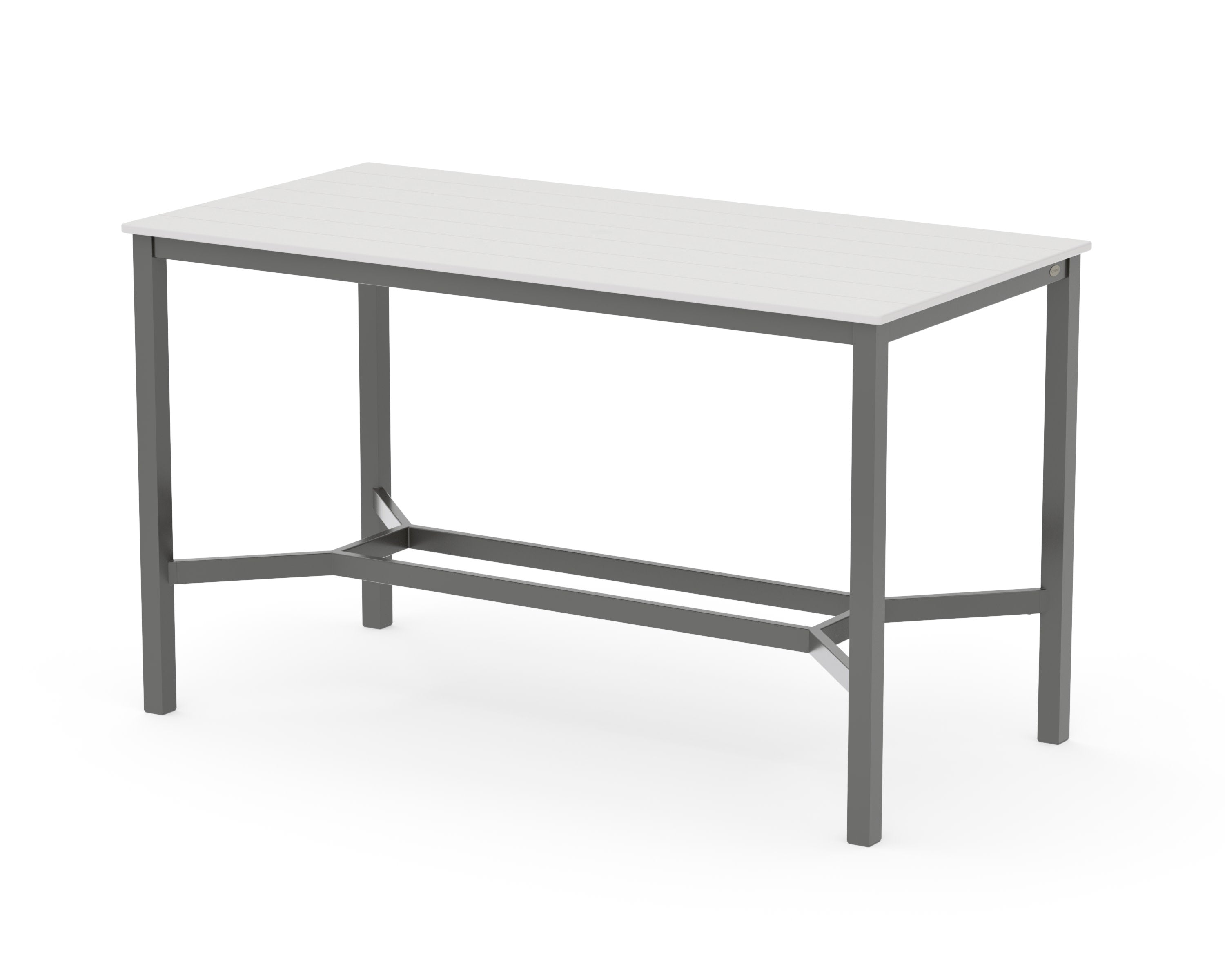 Main Street 36 x 72 Bar Table in Charcoal / Vintage White
