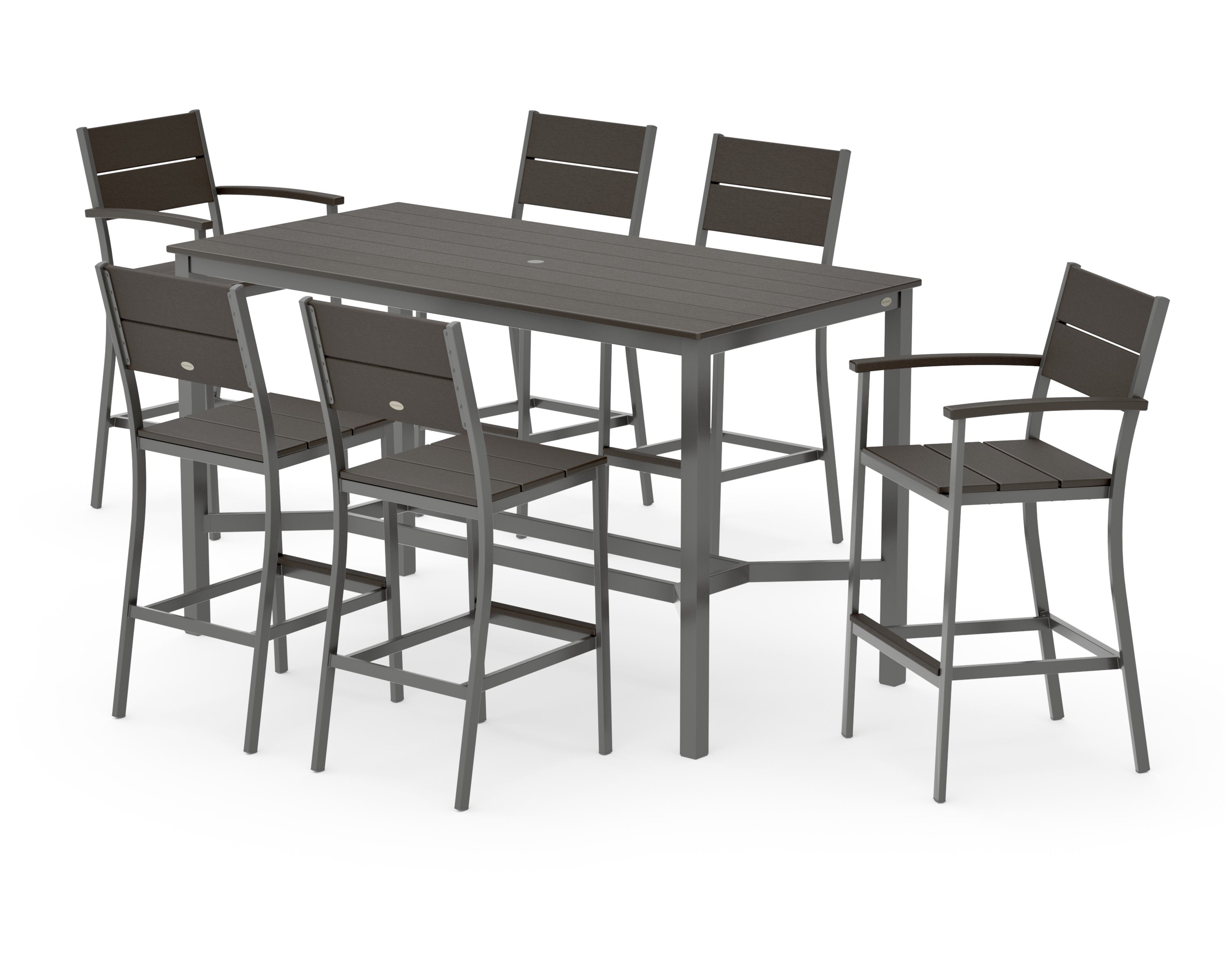 Main Street 7-Piece Bar Set in Charcoal / Vintage Coffee