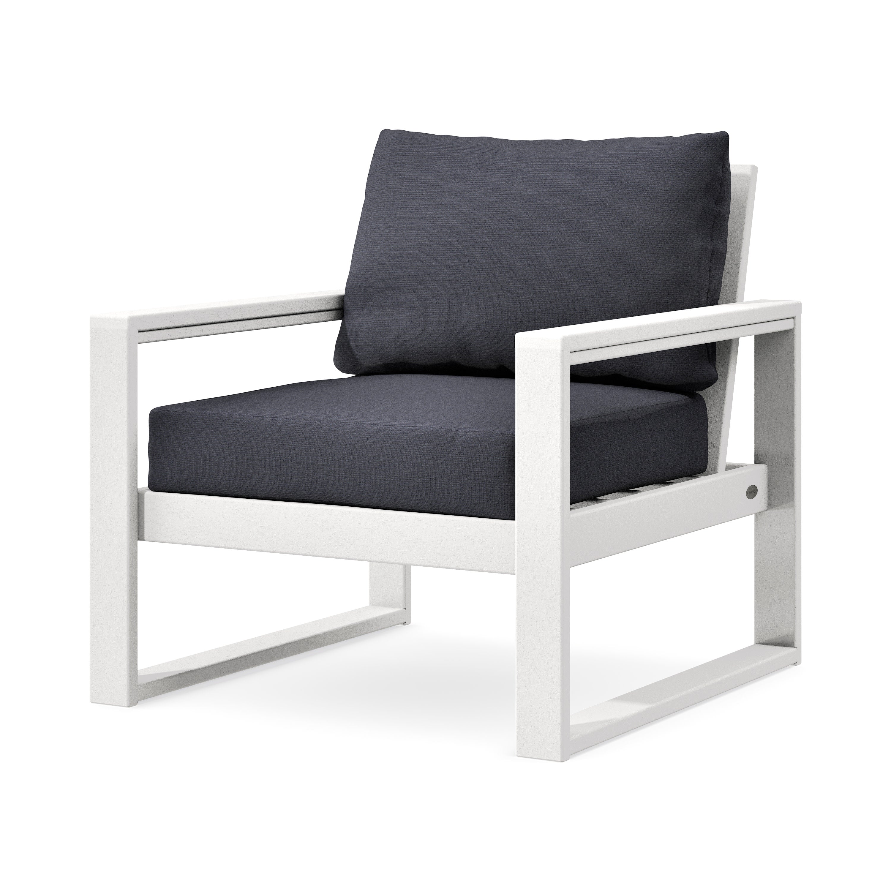 EDGE Club Chair in White / Midnight Linen