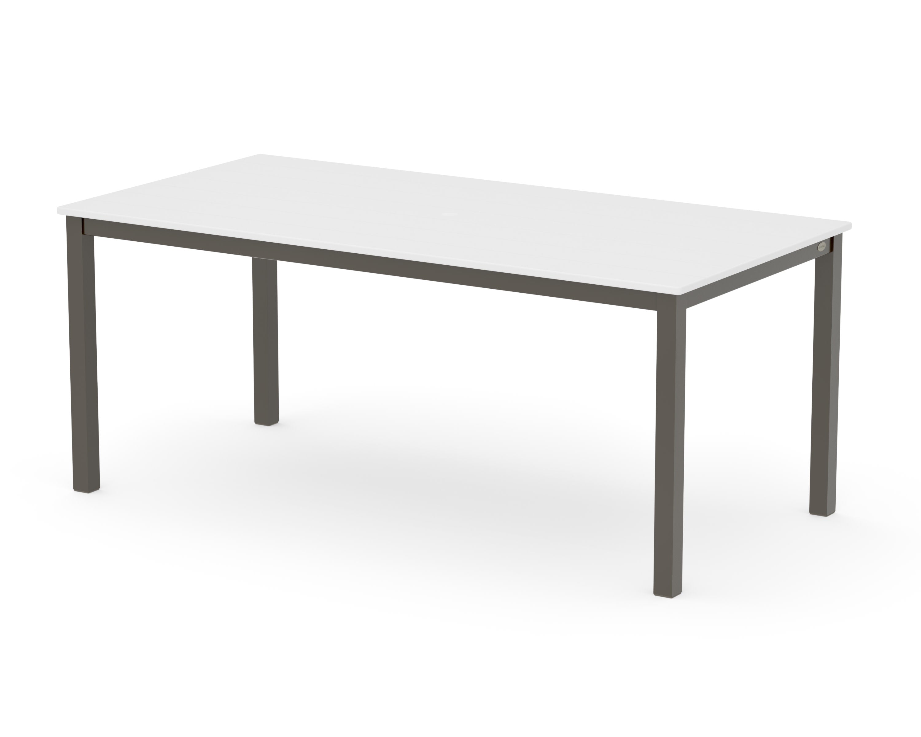Main Street 36" x 72" Dining Table in Bronze / White