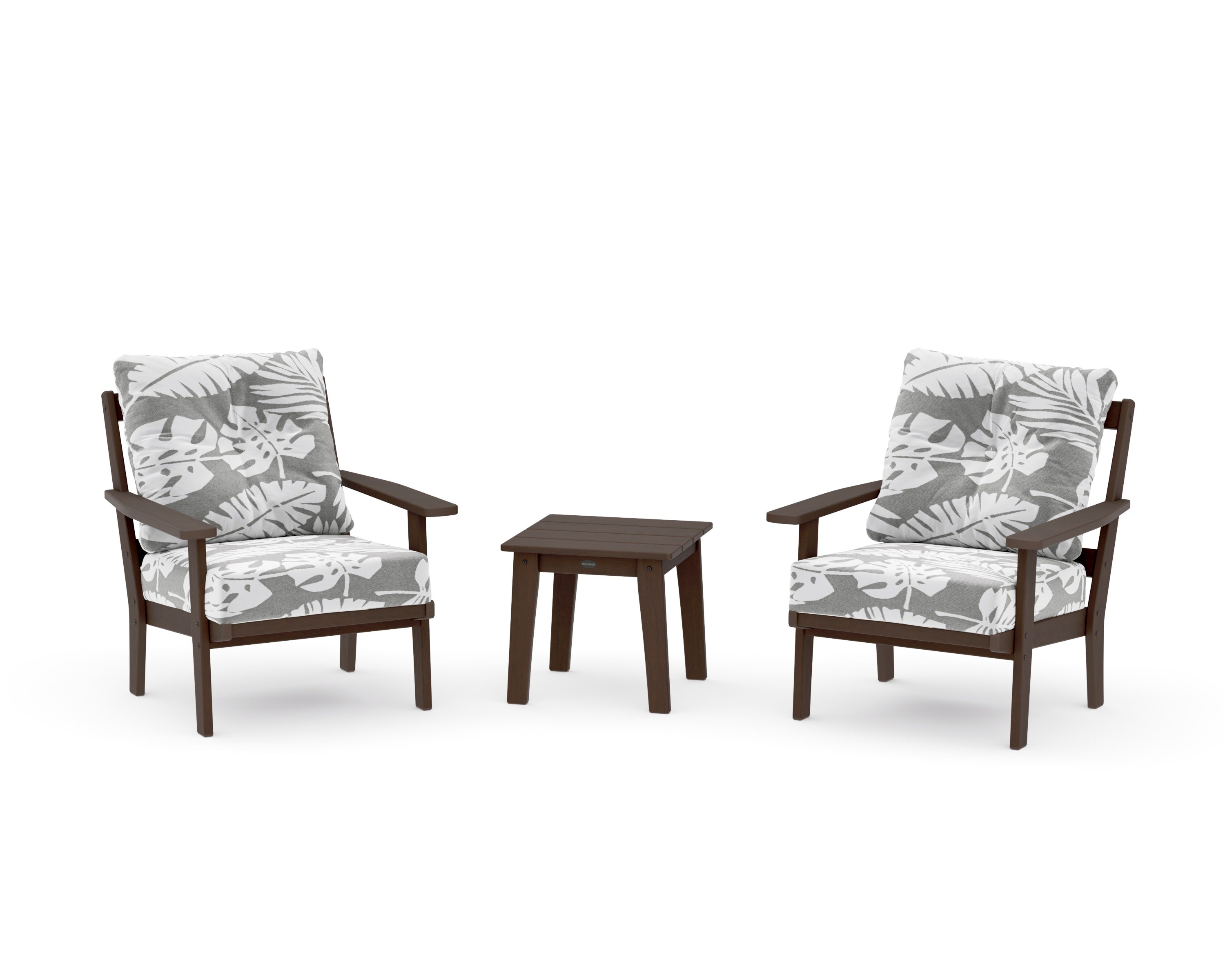 Oxford 3-Piece Deep Seating Set in Kona / Leaf Grey Mist