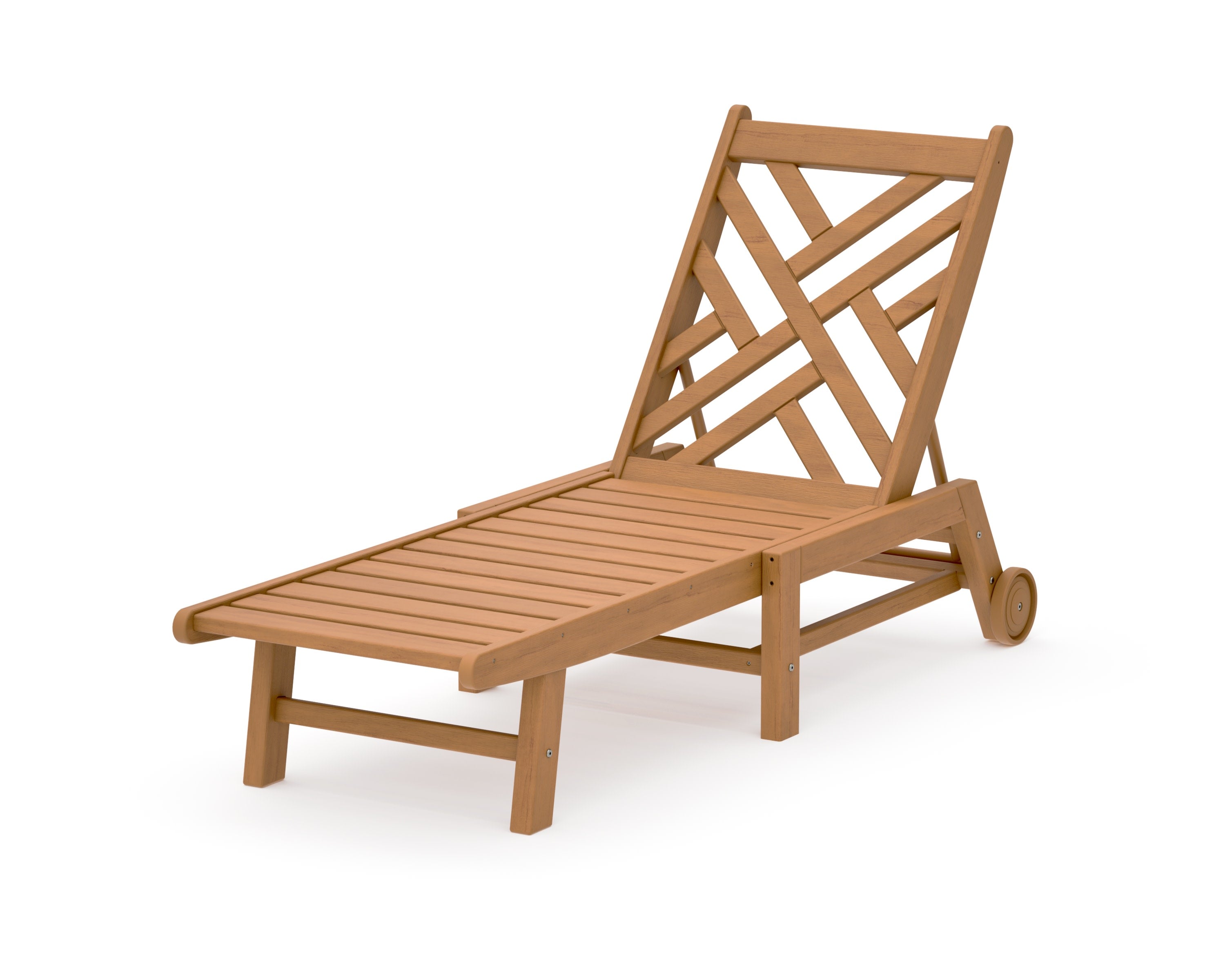 Chippendale Chaise with Wheels in Natural
