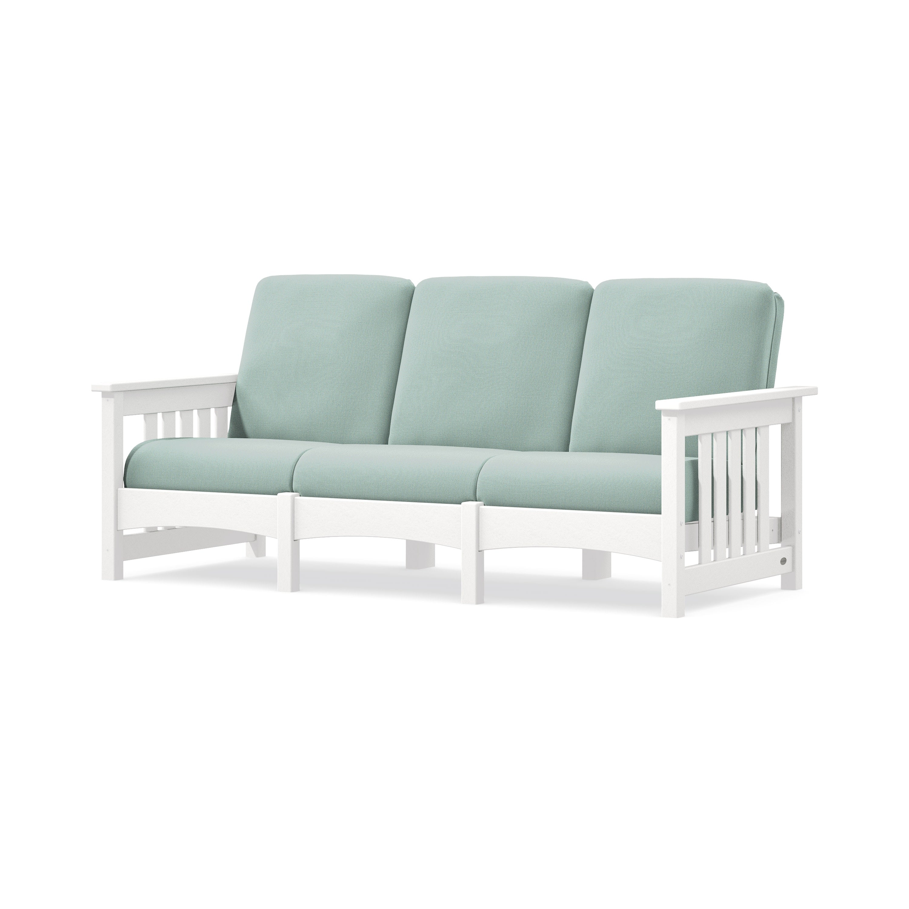 Club Mission Sofa in White / Spa