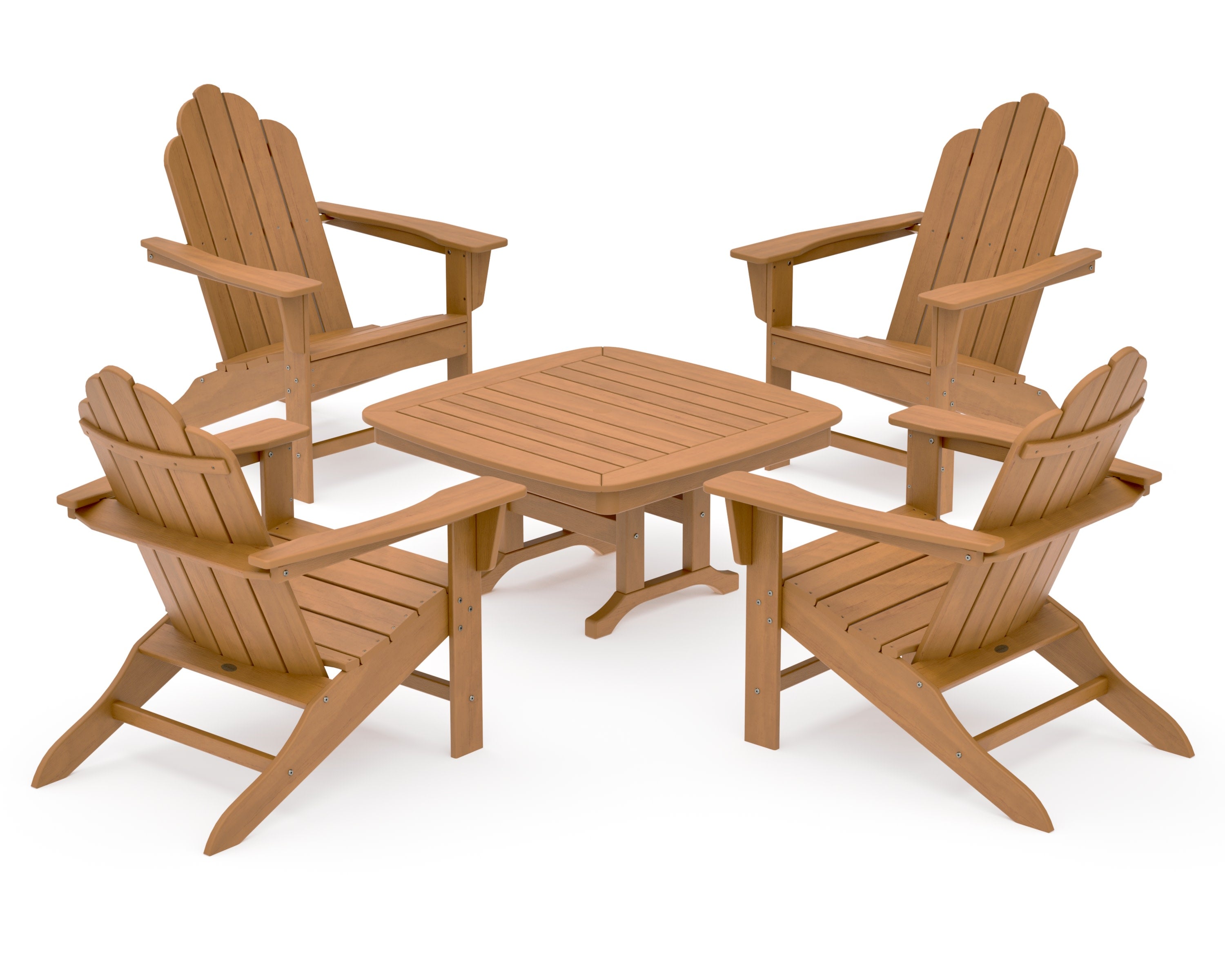 Long Island Adirondack 5-Piece Conversation Group in Natural