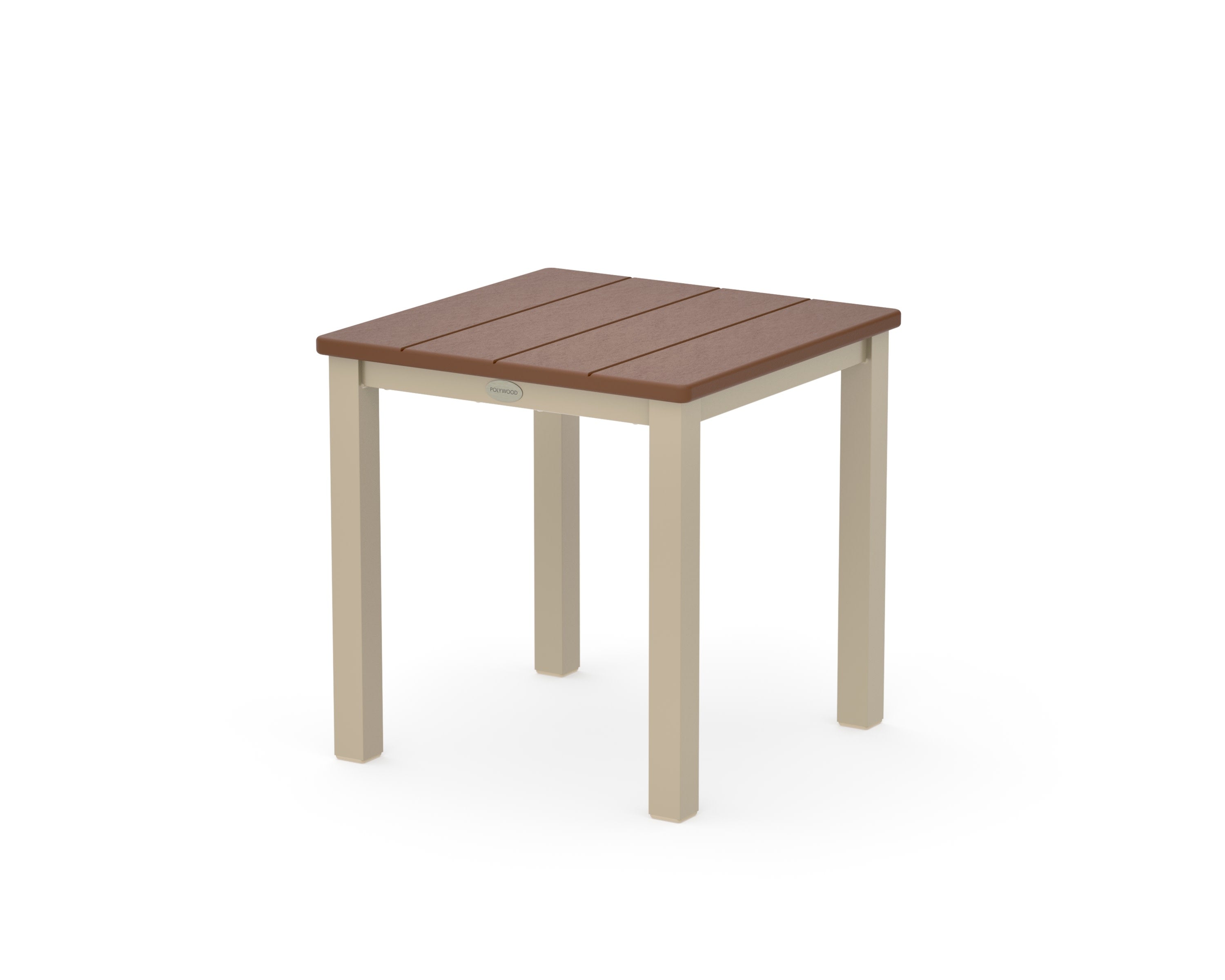 Main Street 18" Side Table in Sand / Teak