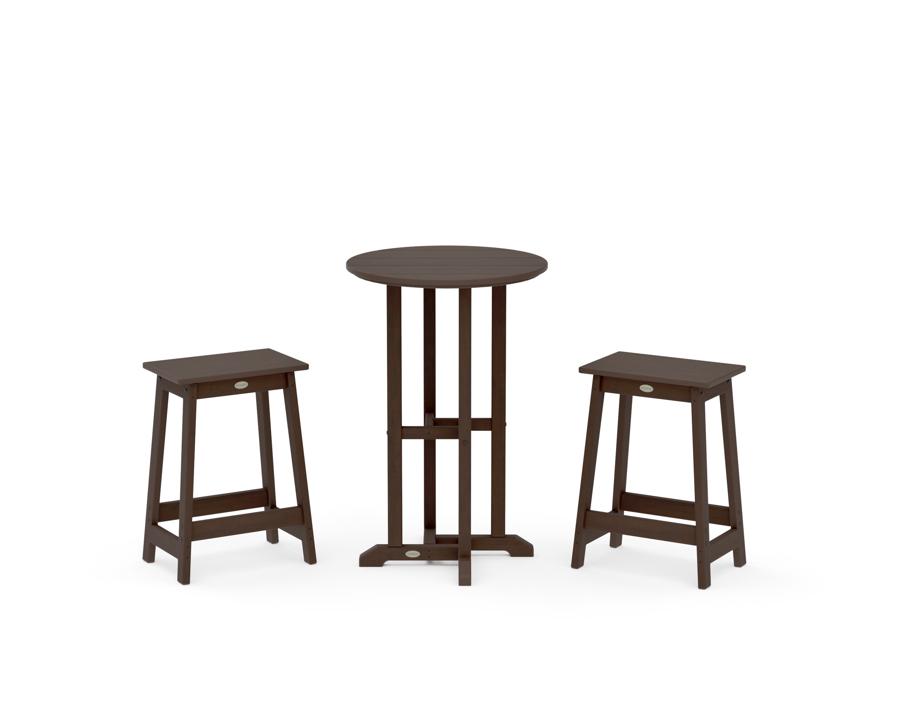 Modern Studio Counter Stool 3-Piece Bistro Set in Kona