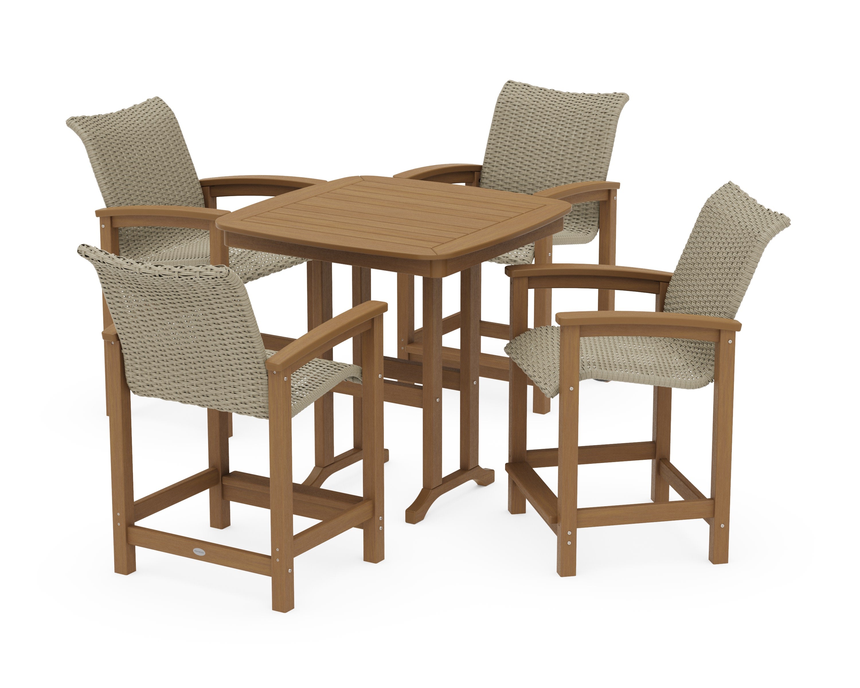 Coastal Woven 5-Piece Counter Set in Natural / Dune Grass