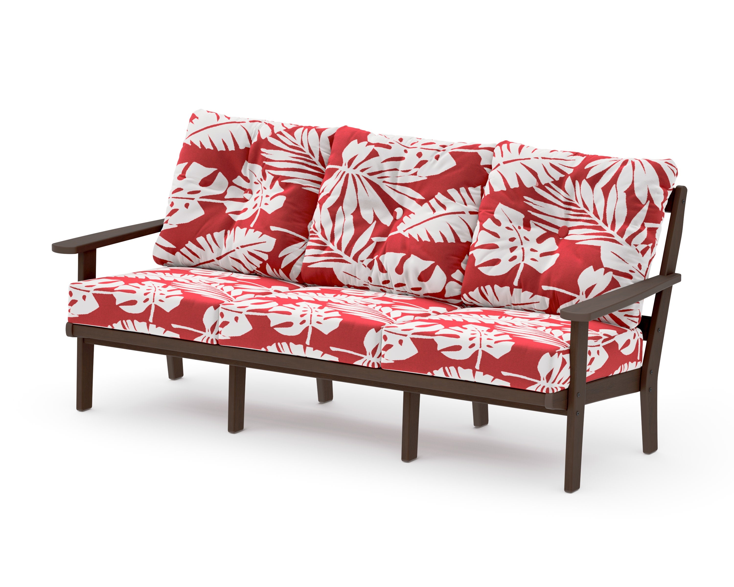 Mission Deep Seating Sofa in Kona / Leaf Crimson