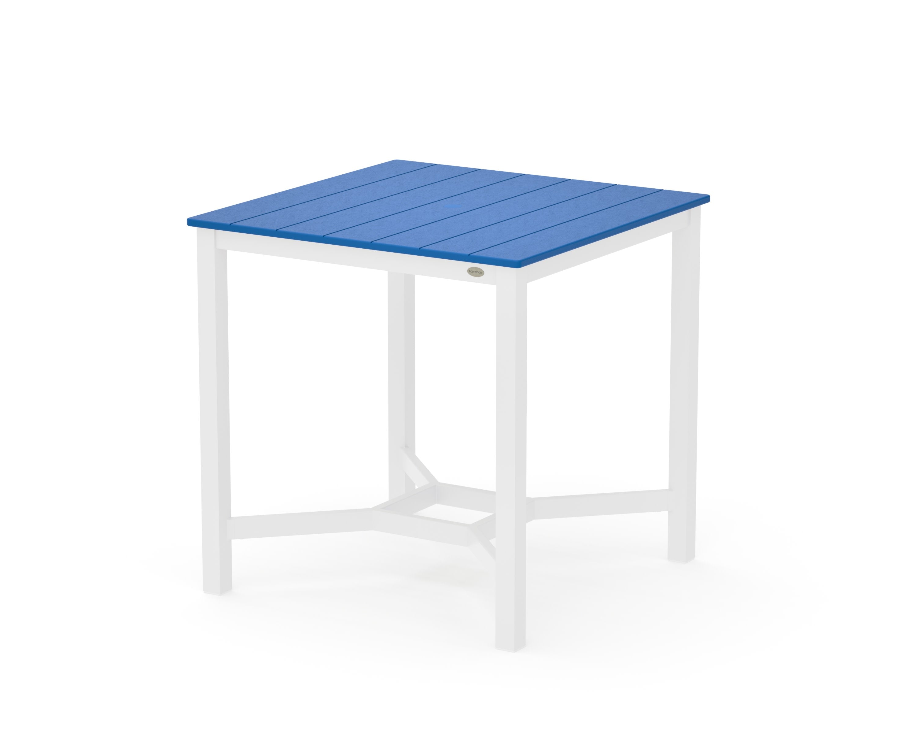Main Street 36 x 36 Counter Table in White / Pacific Blue