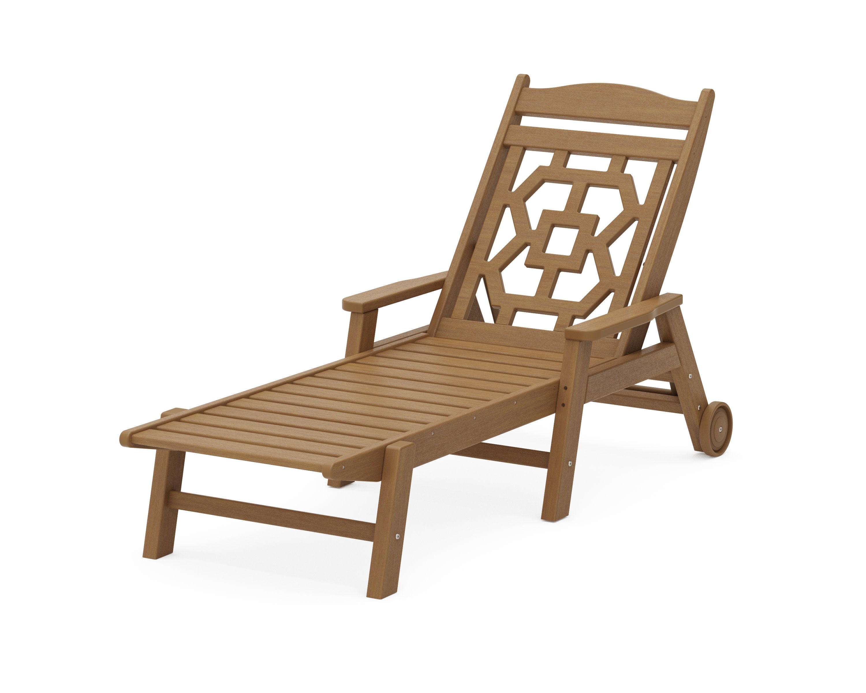Chinoiserie Chaise Lounge in Natural