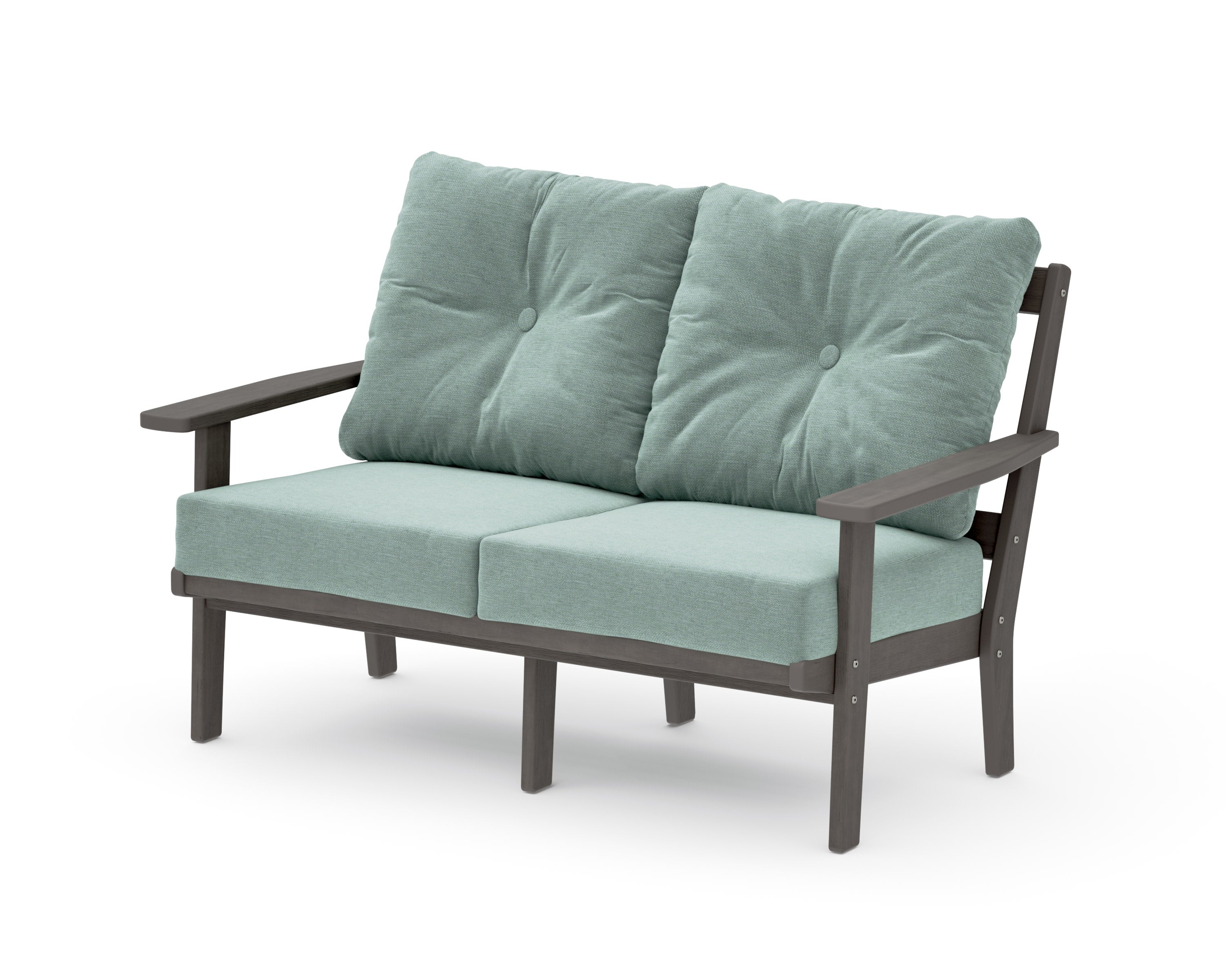 Oxford Deep SeatingLoveseat in Driftwood / Glacier Spa