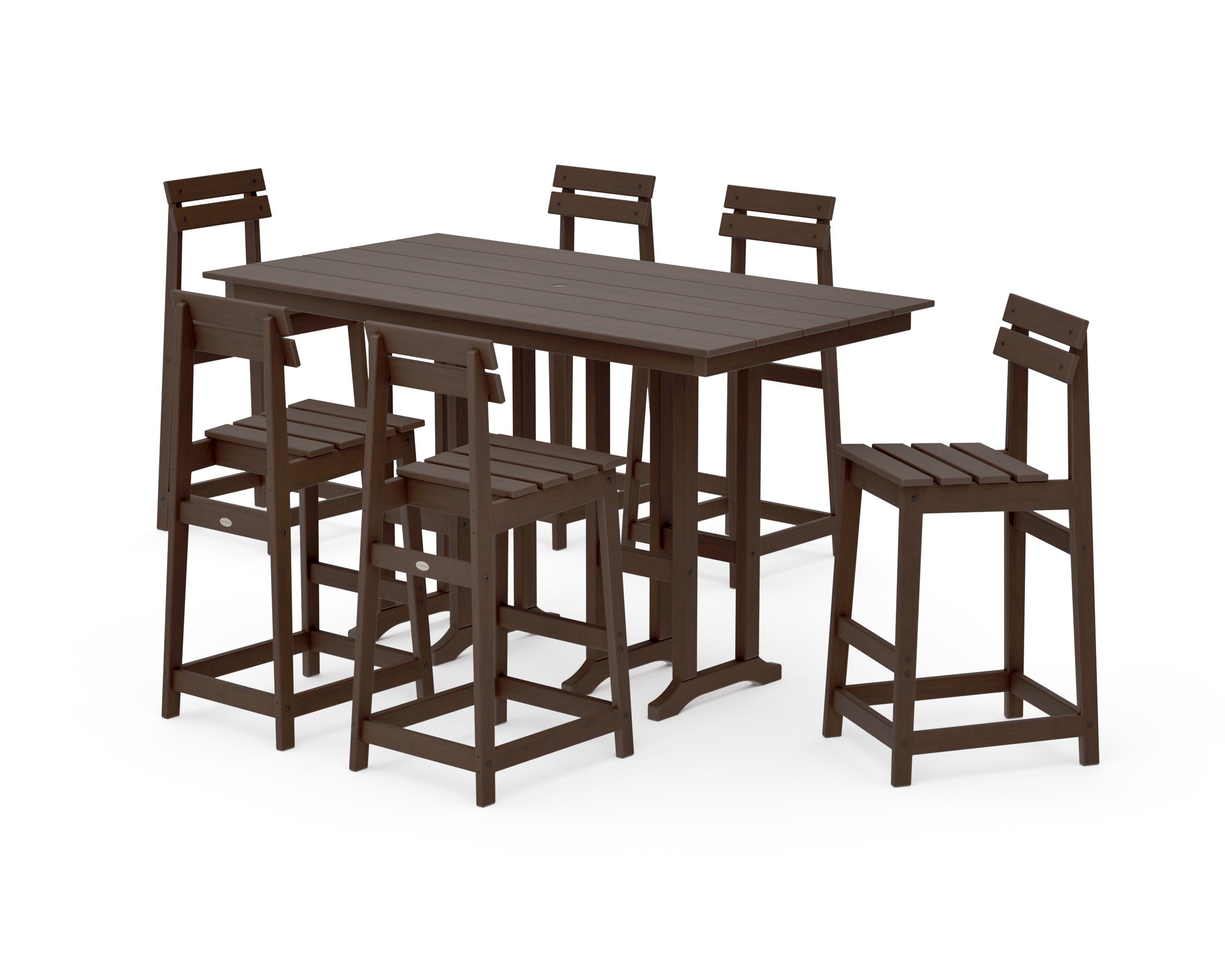 Modern Studio Plaza Bar Chair 7-Piece Set in Kona