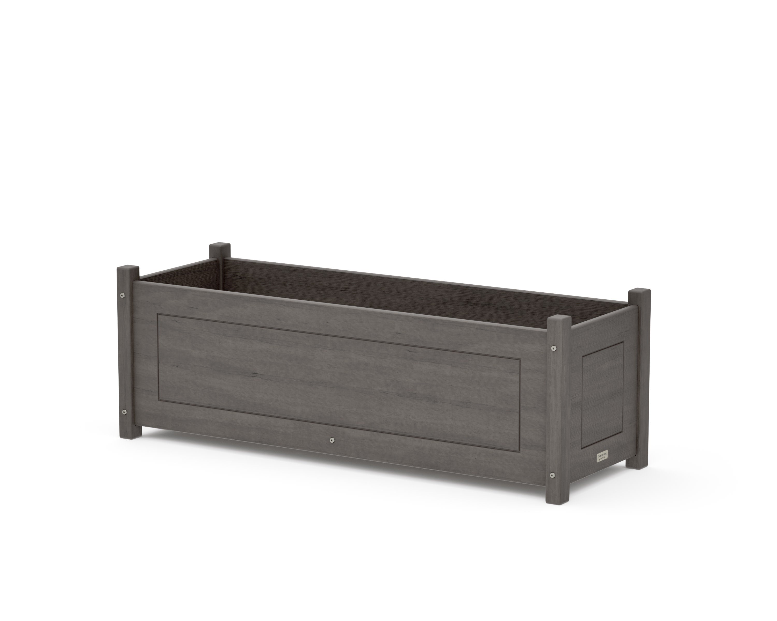 Country Living Rectangle Triple Planter Box in Driftwood